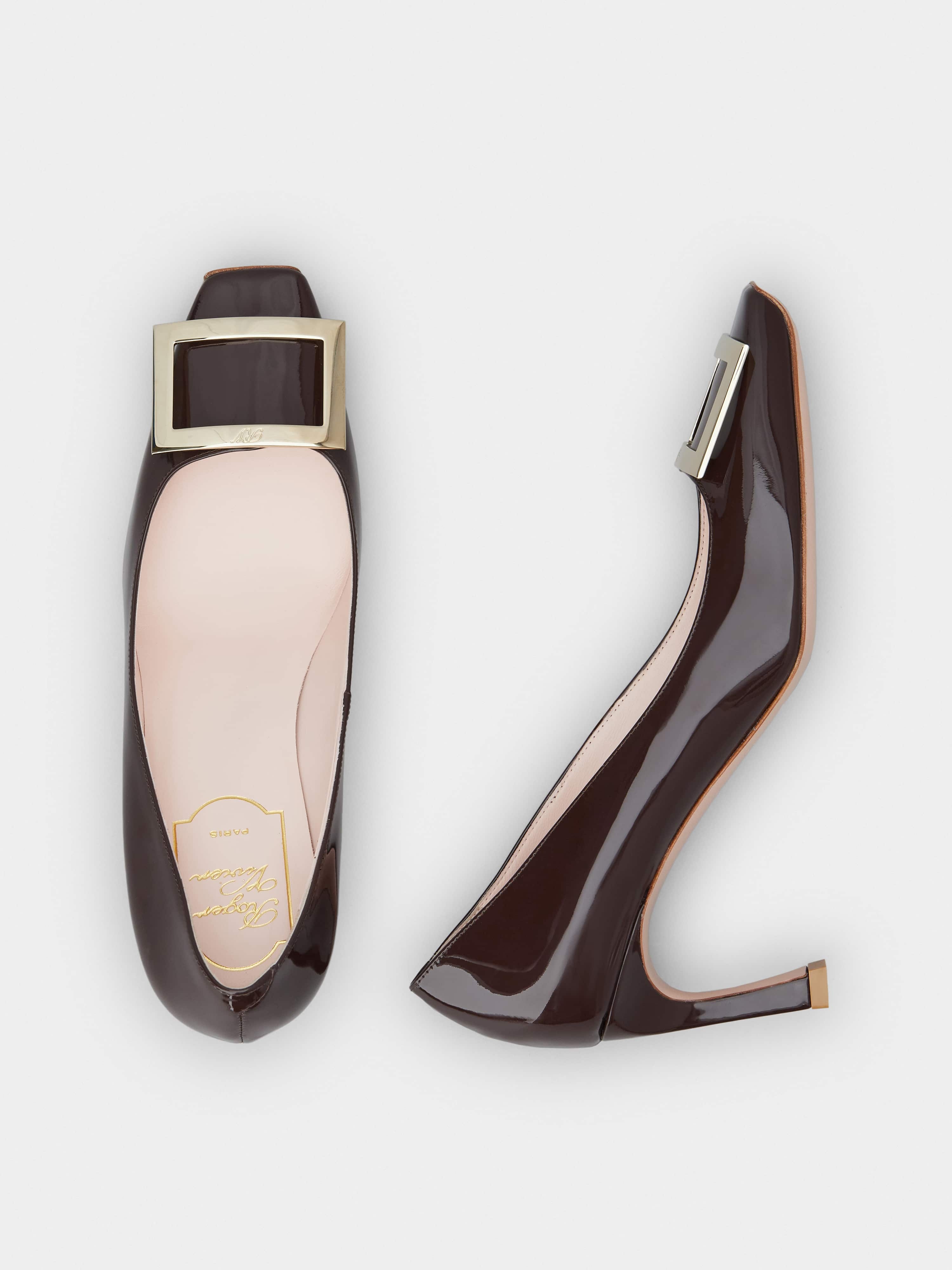 Trompette Metal Buckle Pumps in Patent Leather - 4