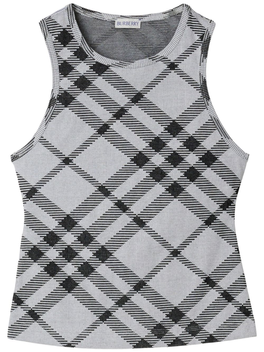 checkered cotton top - 1