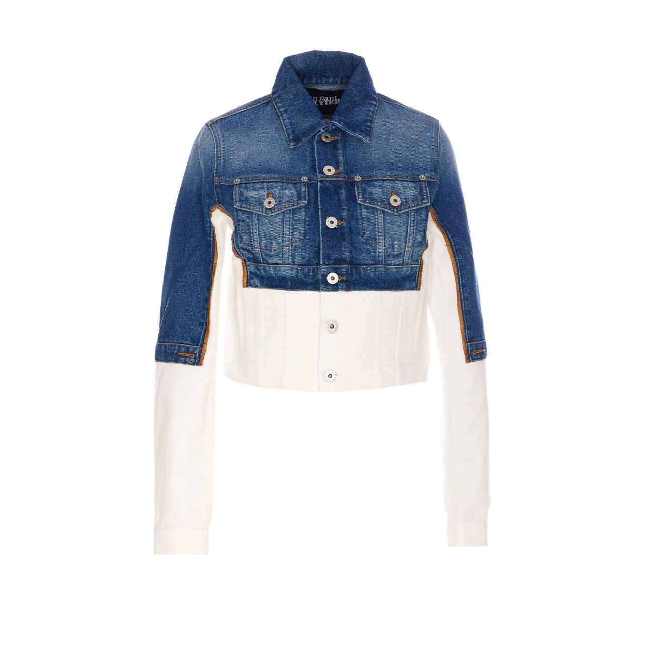 Jean Paul Gaultier Women Petit Grand Trompe L'oeil Denim Jacket - 1
