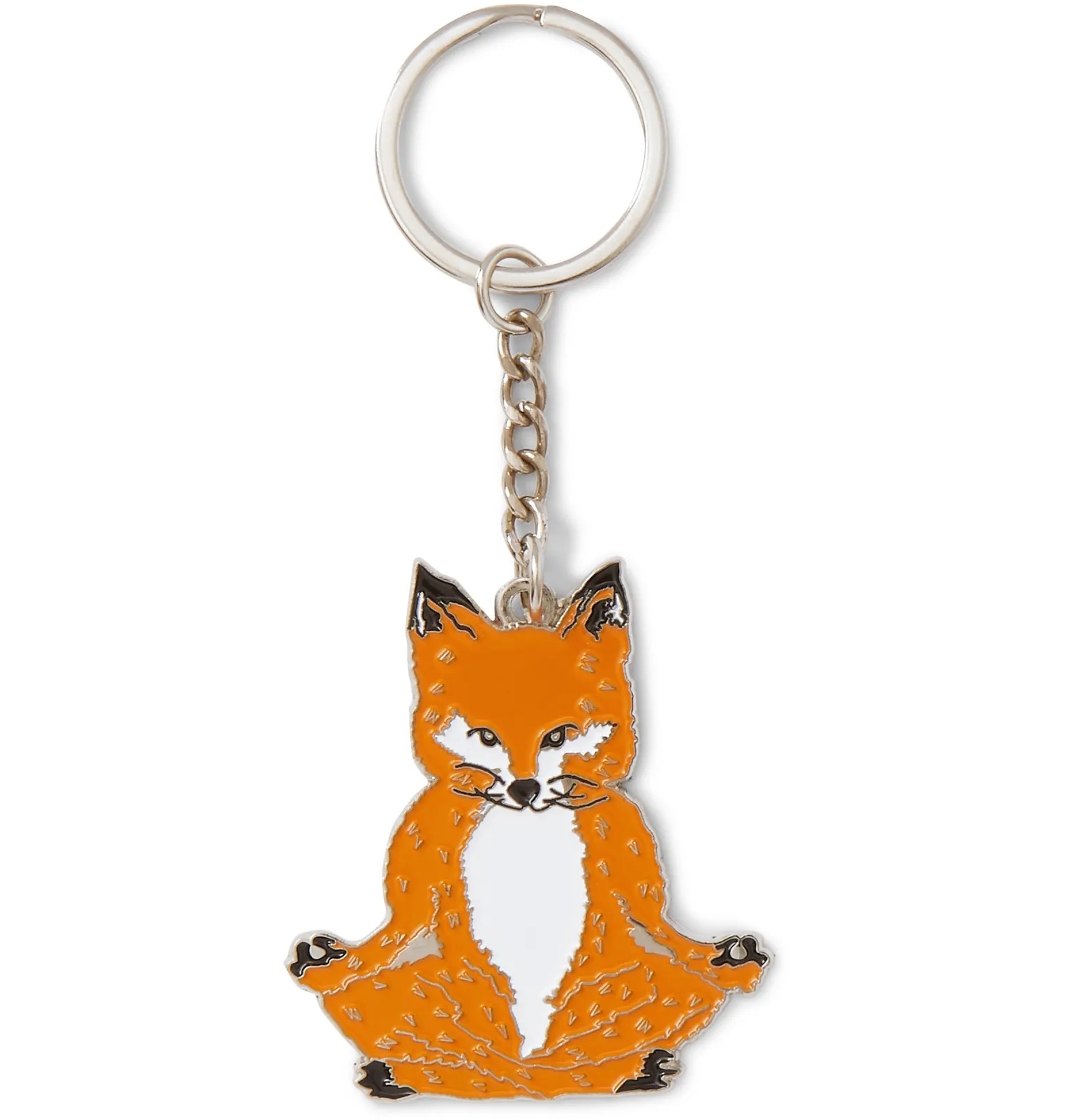 Silver-Tone and Enamel Key Ring - 1