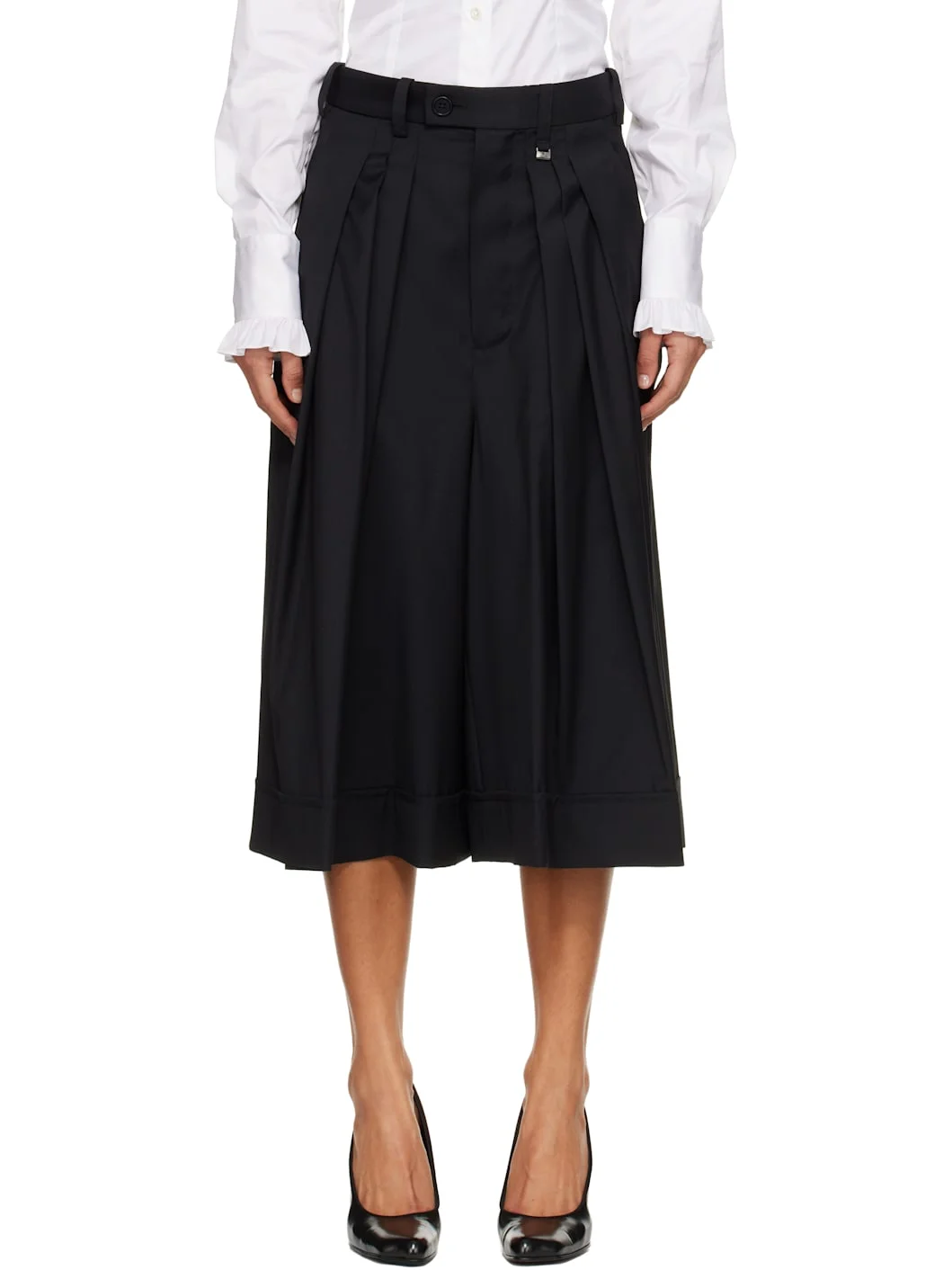 Black Culottes Trousers - 1