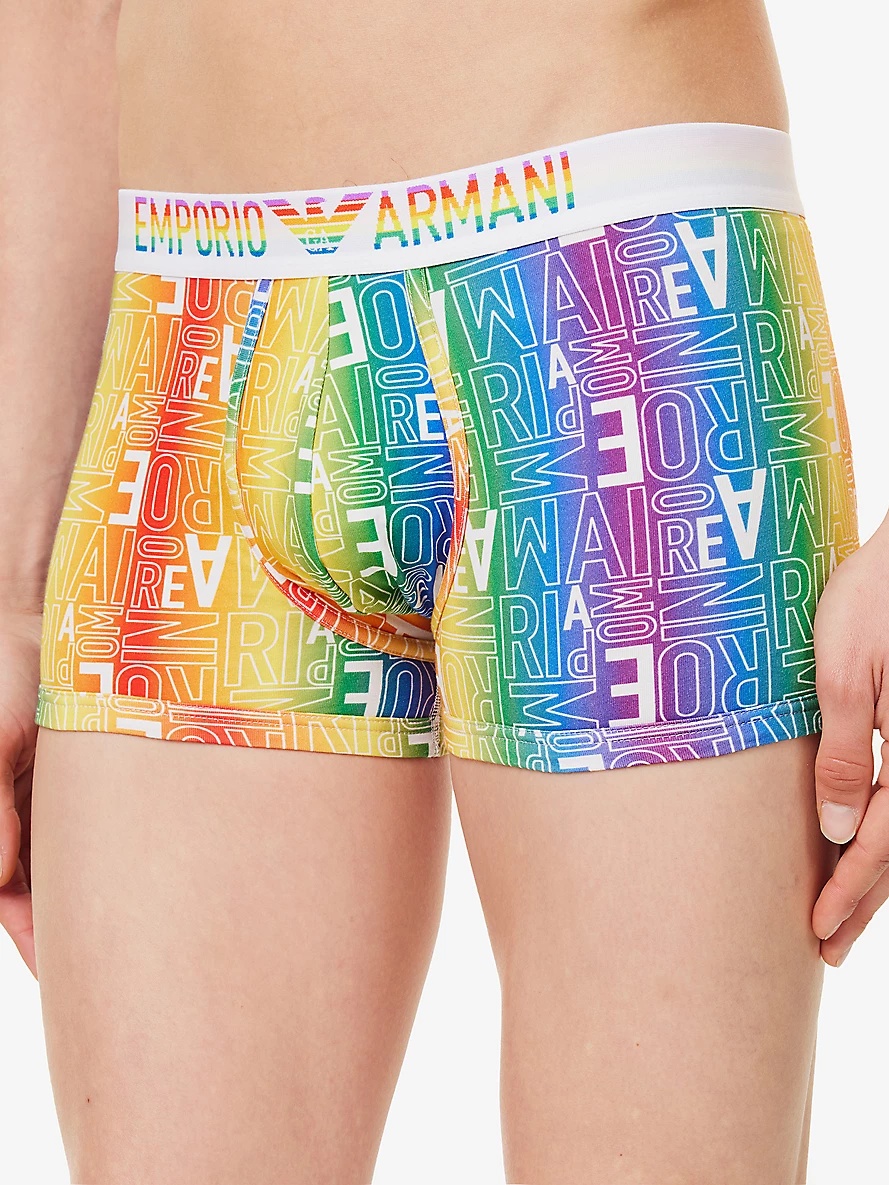 Rainbow-logo pack of two stretch-cotton trunks - 4