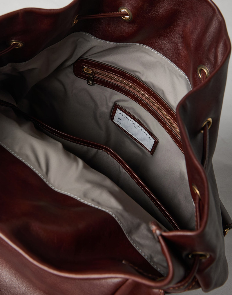 Calfskin leisure backpack 5