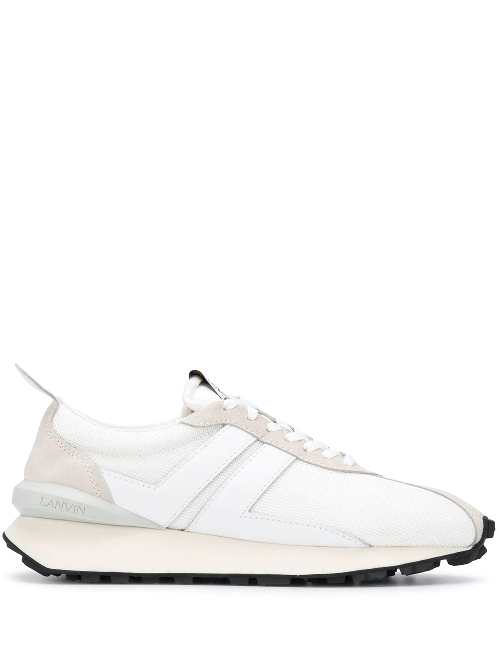 panelled low-top sneakers - 1