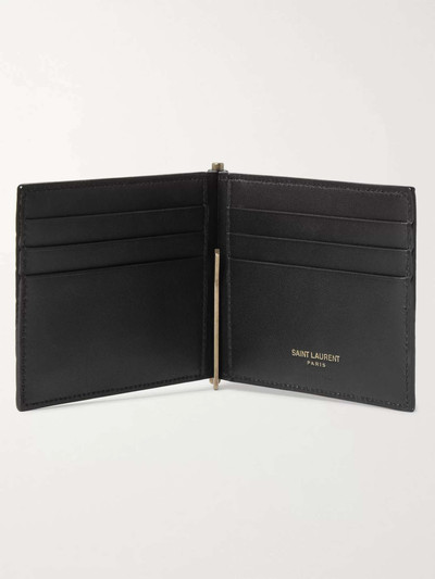 SAINT LAURENT Logo-Appliquéd Leather Wallet with Money Clip outlook