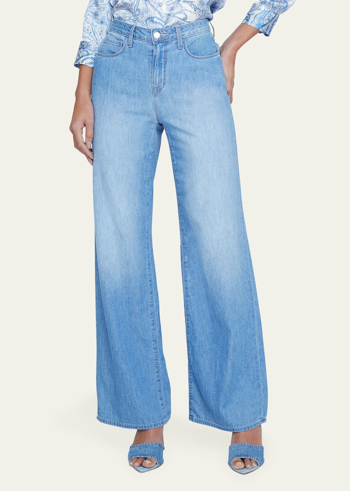 Alicent High-Rise Sneaker Wide-Leg Jeans - 5