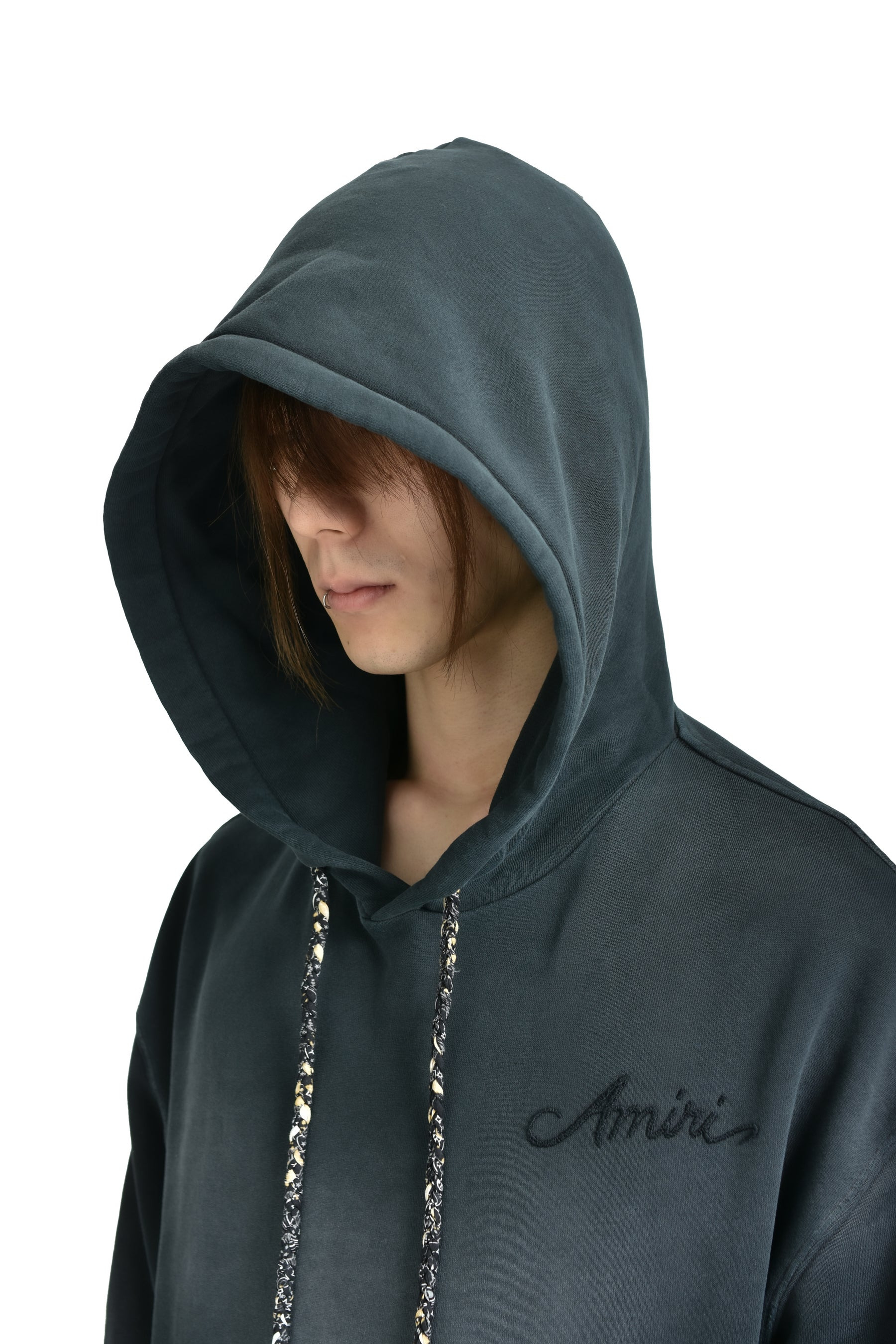BLEACH BANDANA OS HOODIE / BLK - 5