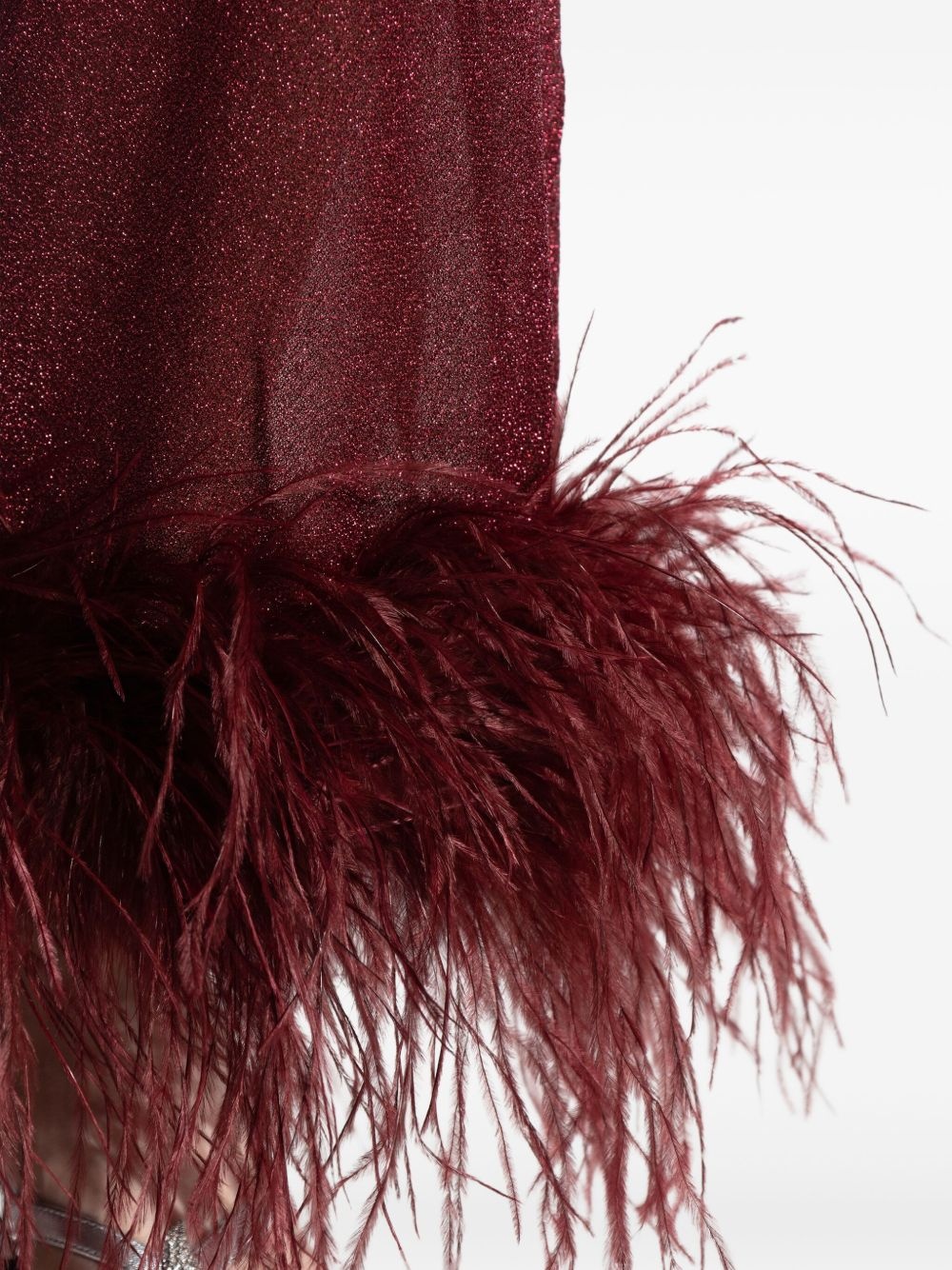 Plumage feather-trim trousers - 5