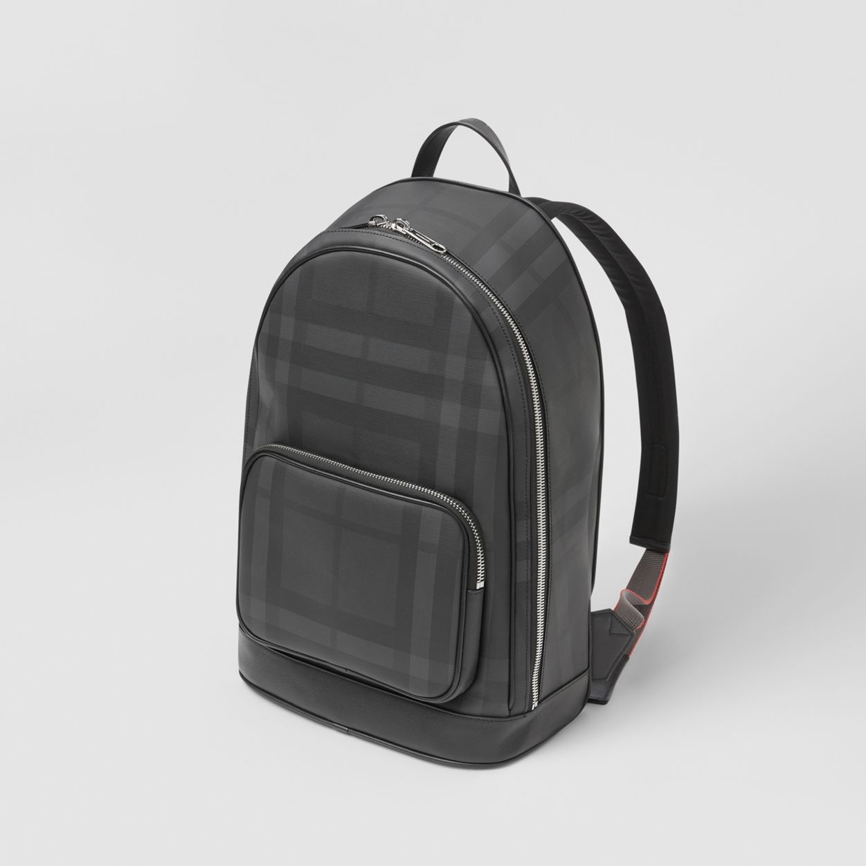 London Check and Leather Backpack - 5