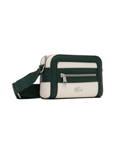 LACOSTE White & Green Small Nilly Piqué Bag outlook