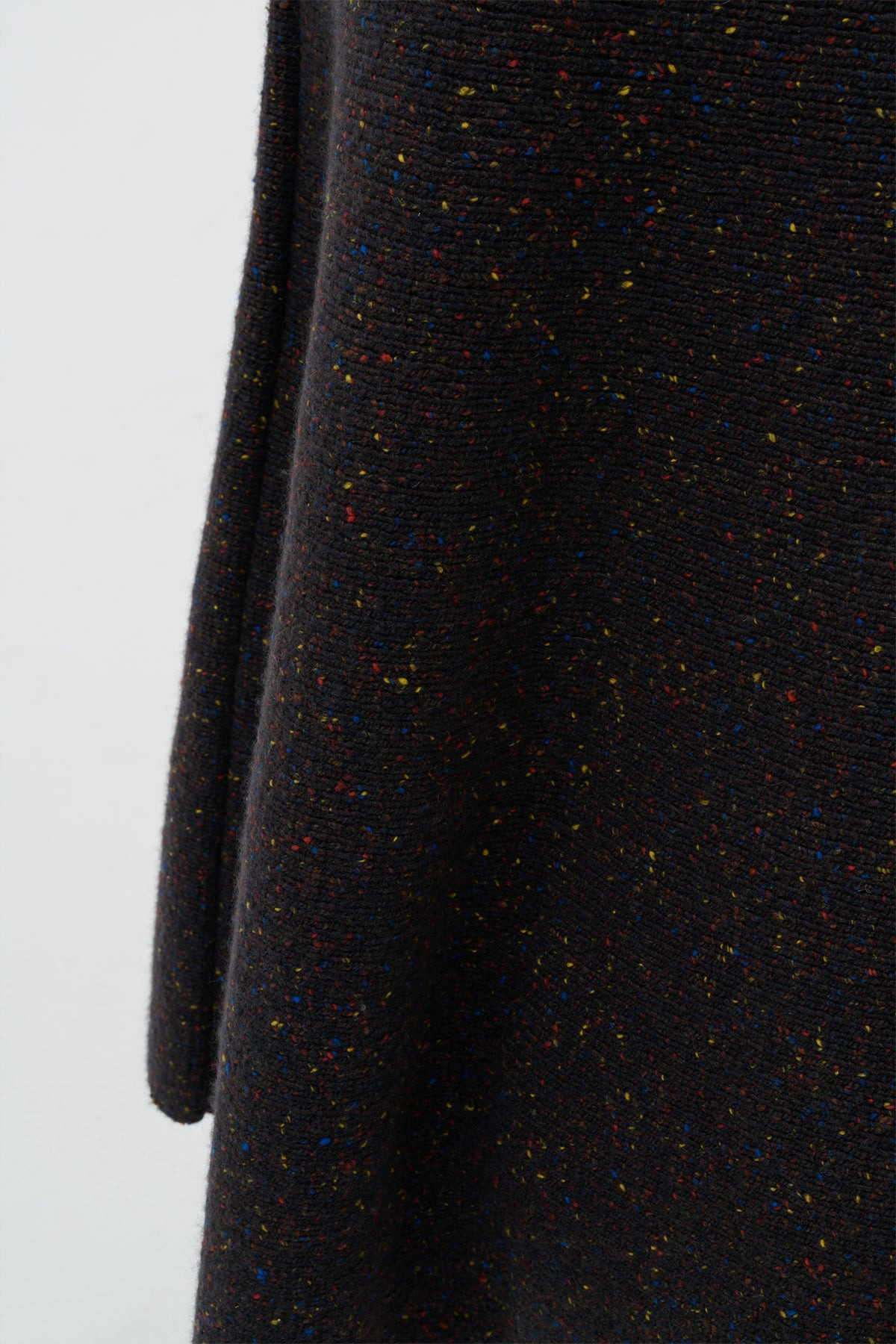 Eden Knit Maxi Skirt in Charcoal Multi Aran Cashmere - 5