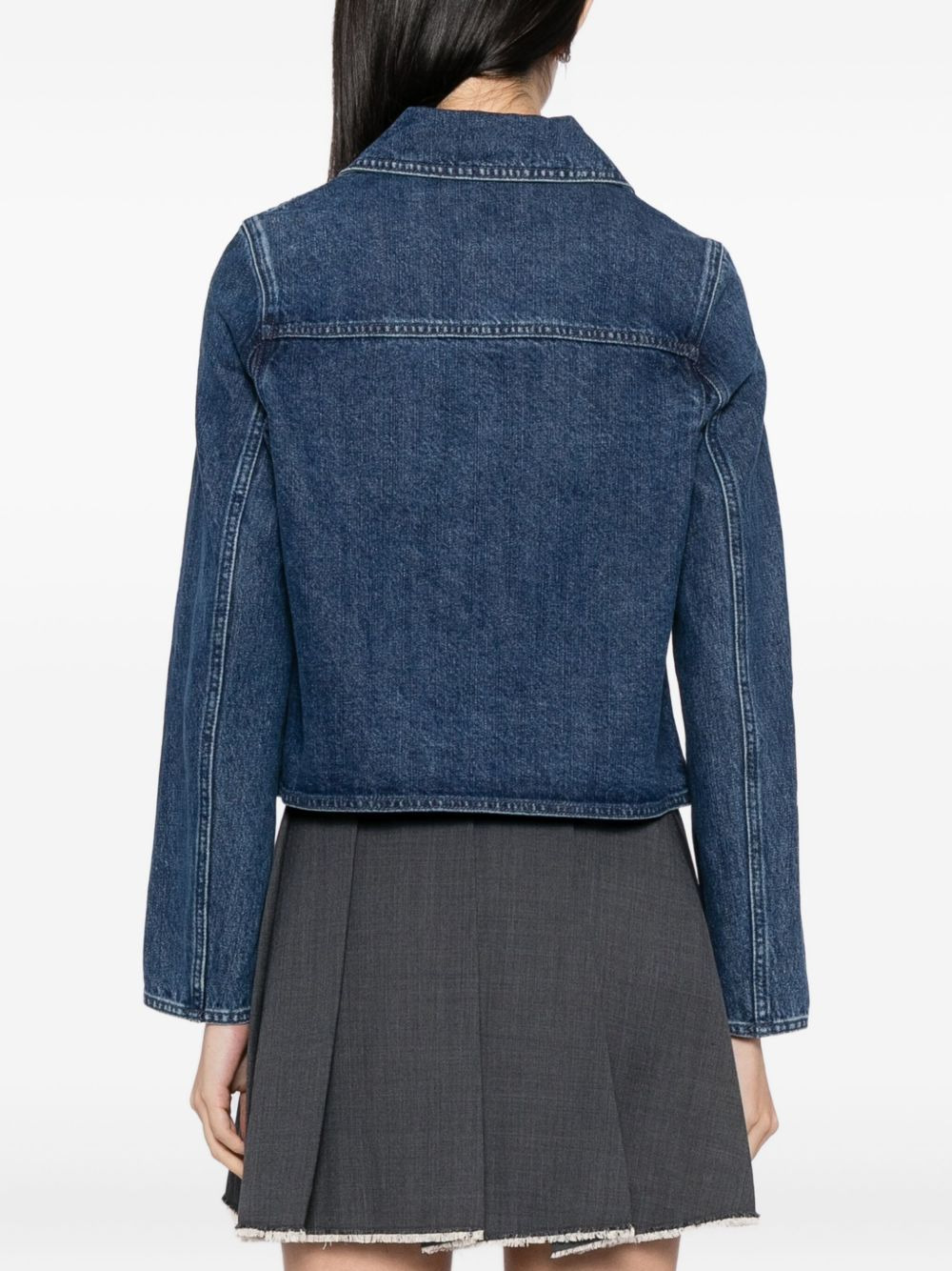 double-breasted denim jacket - 4