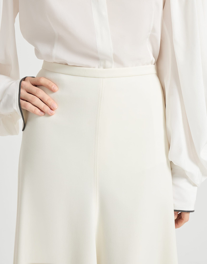 Comfort virgin wool gabardine flute skirt 3