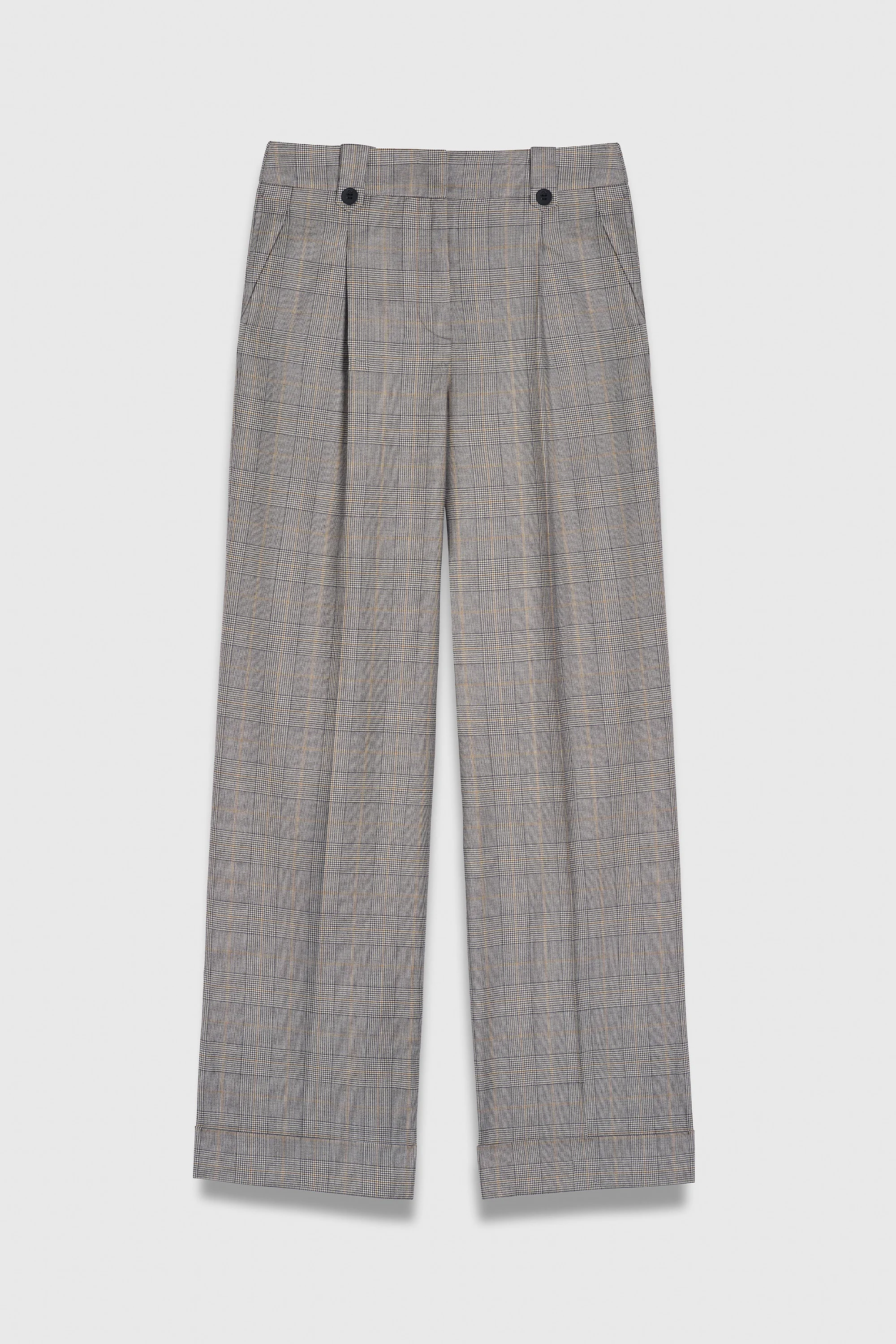 Hartwood Wool Prince Of Wales Wide-Leg Trousers - 1