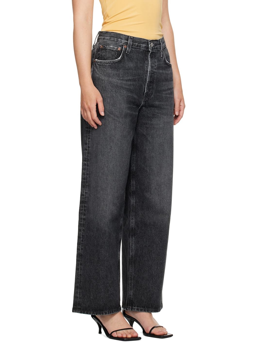 Gray Low Slung Baggy 30.5" Jeans - 2