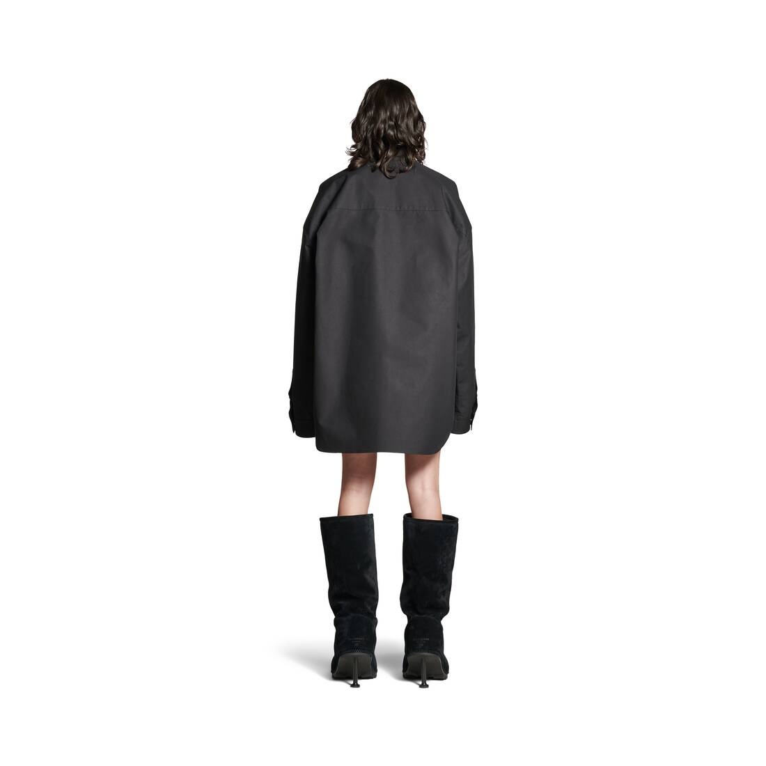 Outerwear Shirt Large Fit in Black - 4