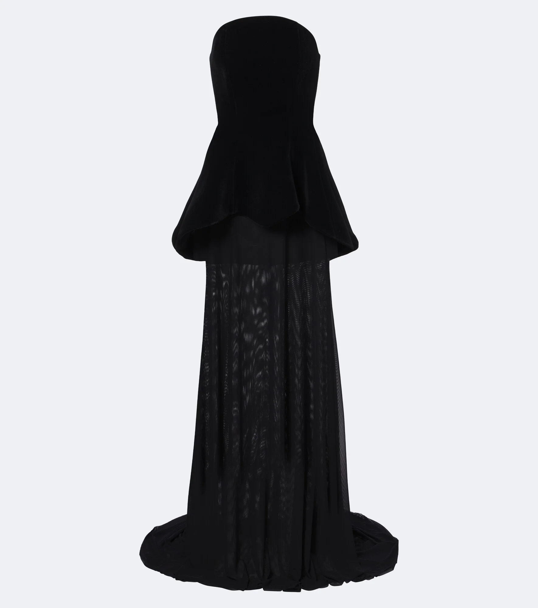 Peplum strapless gown - 1