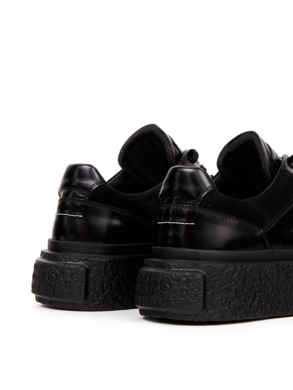 PANELLED PATENT LEATHER SNEAKERS - 5