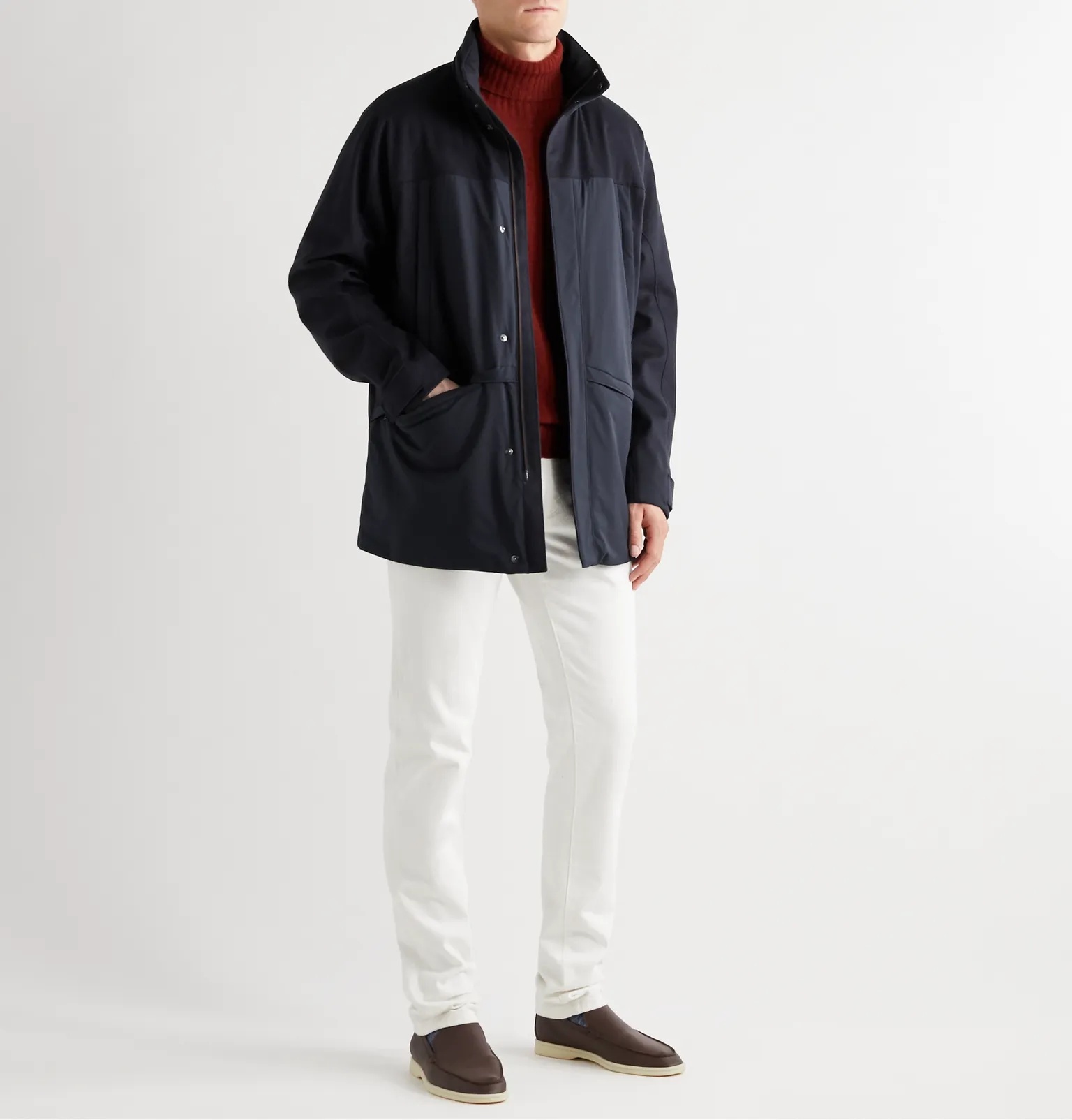 Lanbrook Padded Storm System Shell-Trimmed Virgin Wool and Cashmere-Blend Jacket - 2