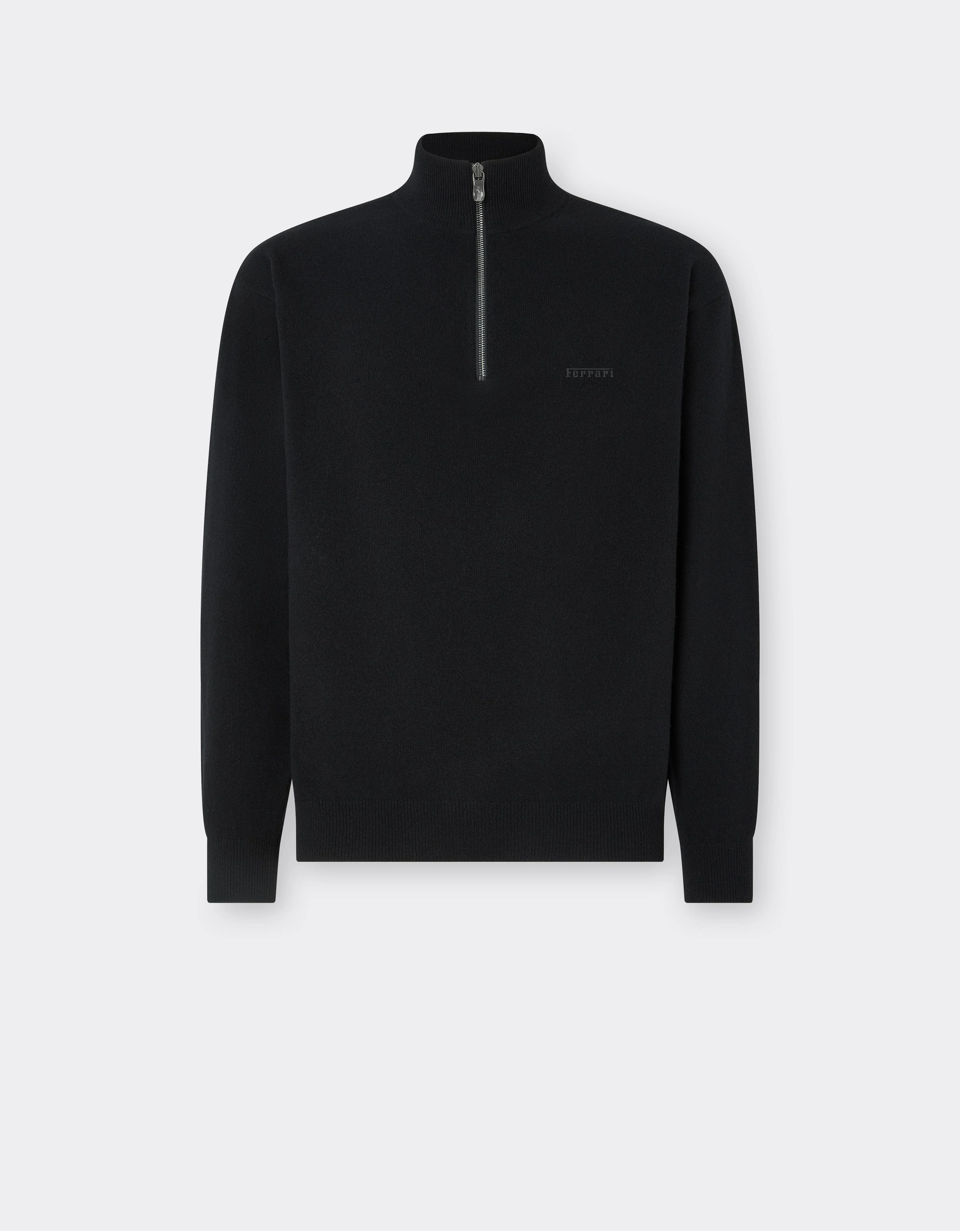 Wool and Cashmere Zip-Up Turtleneck - 1