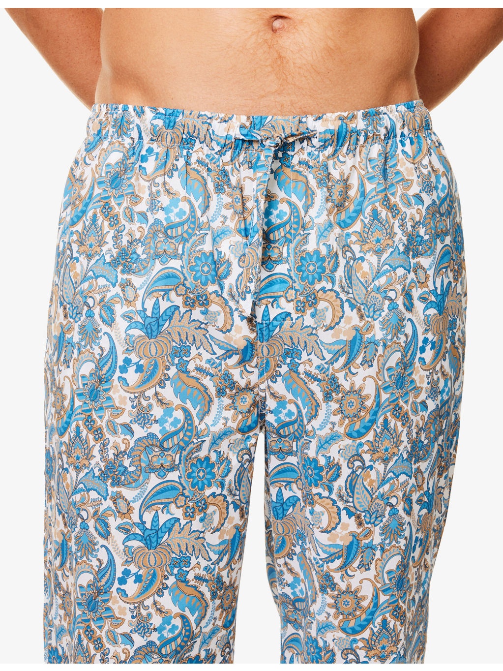 Floral Straight-Leg Cotton-Poplin Trousers - 5