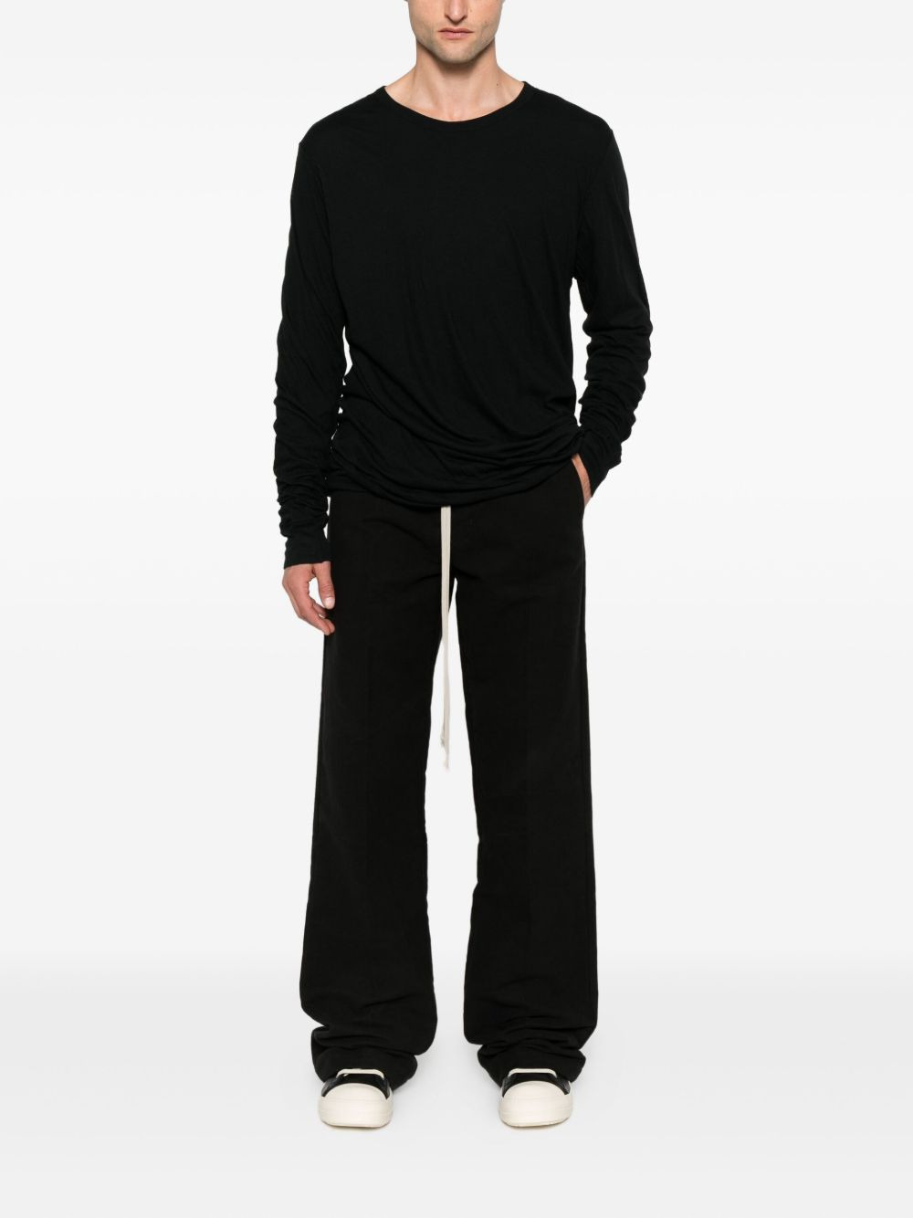 ORGANIC COTTON-BLEND STRAIGHT-LEG TROUSERS - 5