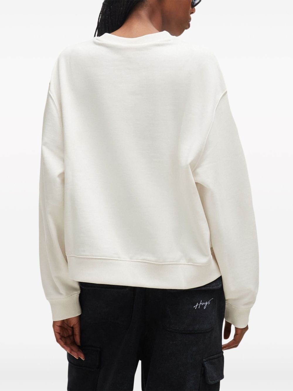 logo-print cotton-blend sweatshirt - 4