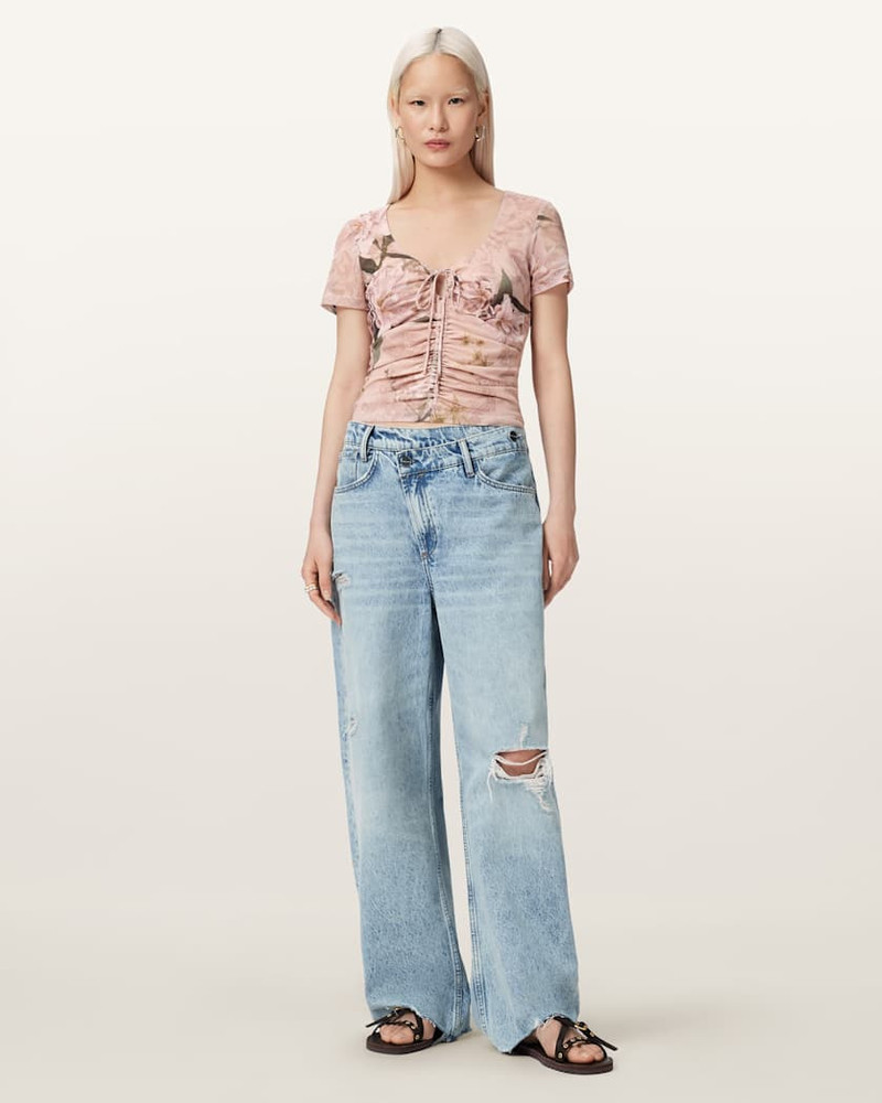 GABBY SLIM FIT FLORAL MESH TOP 7