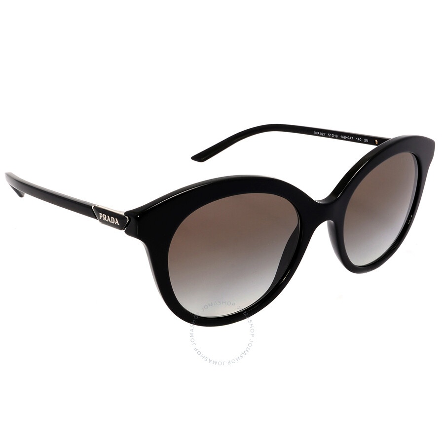 Prada Gray Gradient Round Ladies Sunglasses PR 02YS 1AB0A7 51 - 1