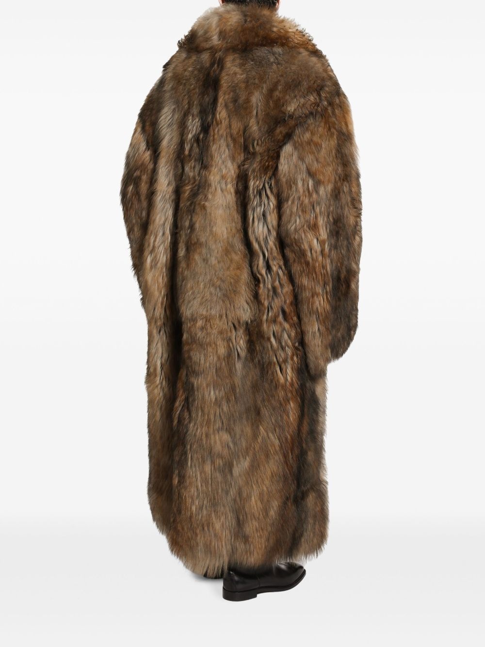 shearling long coat - 4