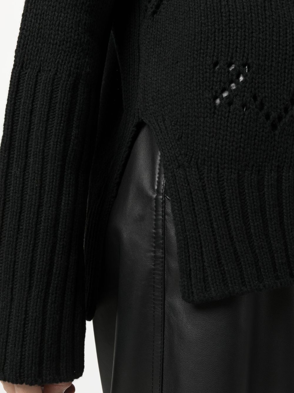 funnel-neck intarsia-knit jumper - 5