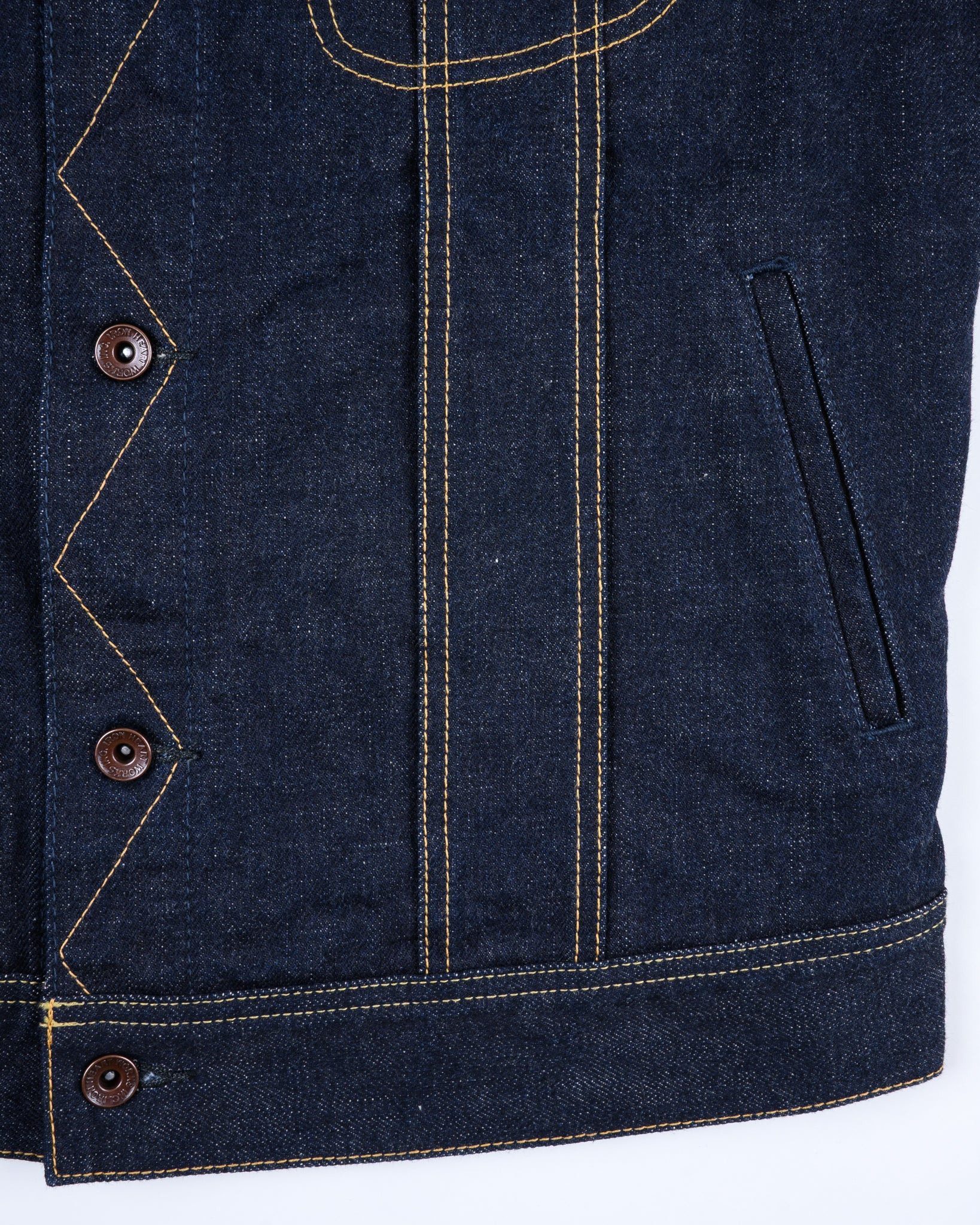 IH-101J-SR 18oz Selvedge Denim Storm Rider Jacket - Indigo - 9
