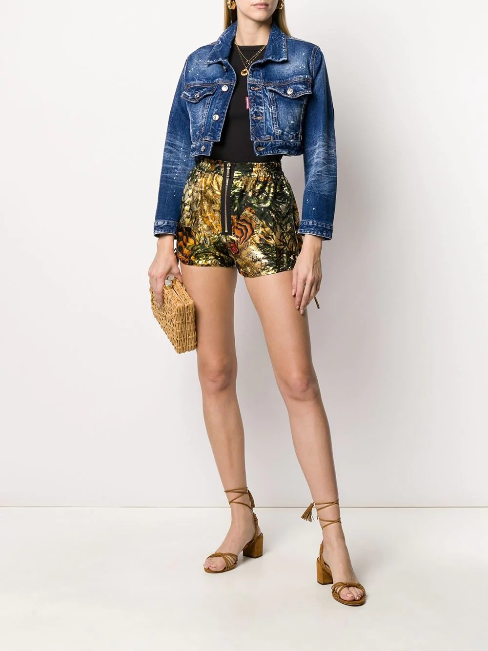 Icon cropped denim jacket - 2