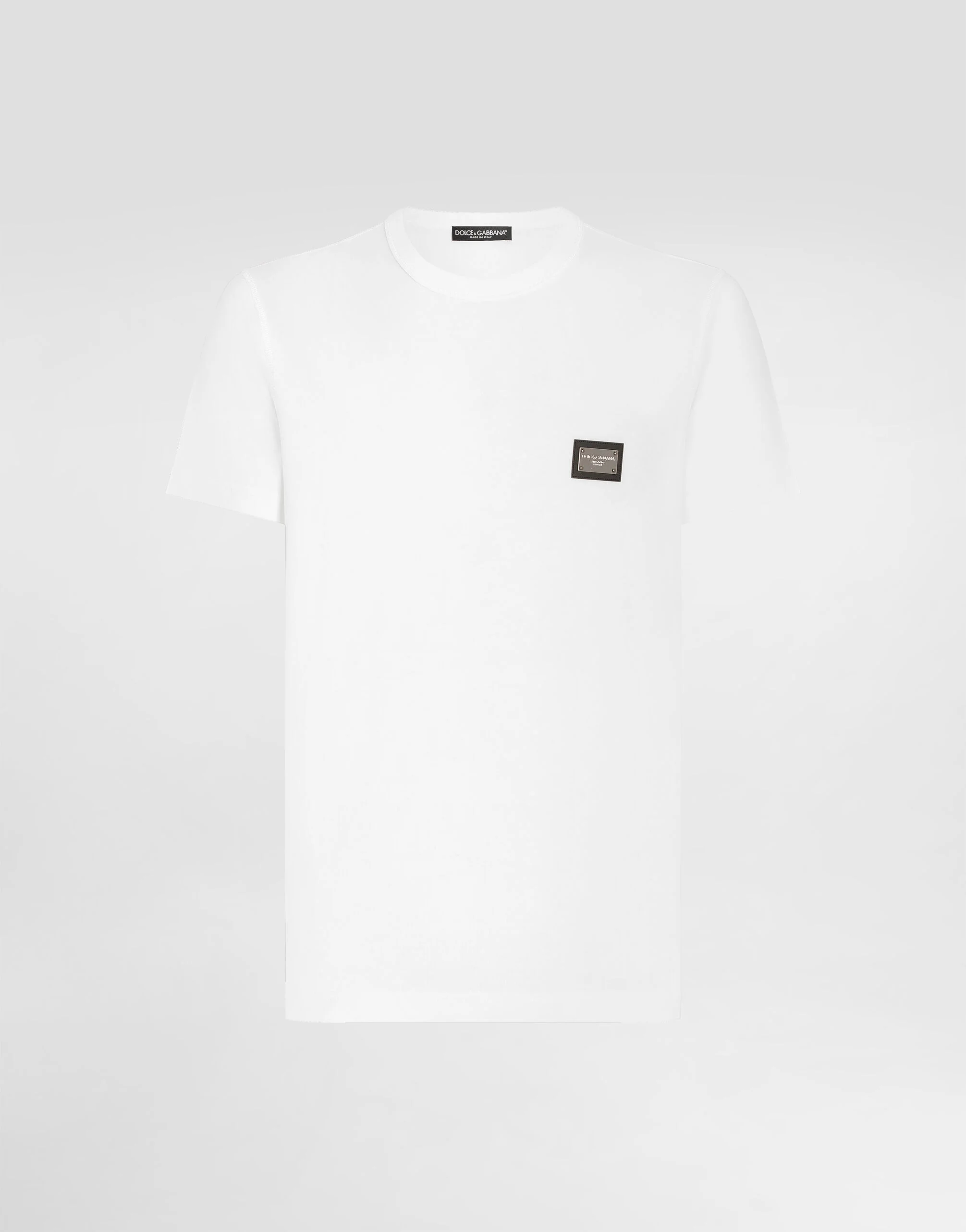Cotton T-shirt with branded tag - 1