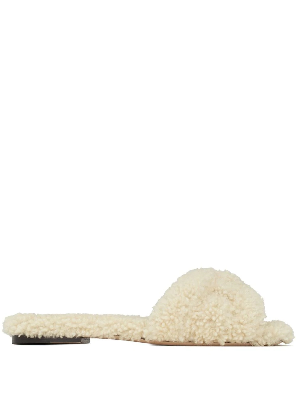shearling flat slides - 2