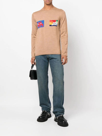 Comme des Garçons SHIRT graphic-print round-neck jumper outlook