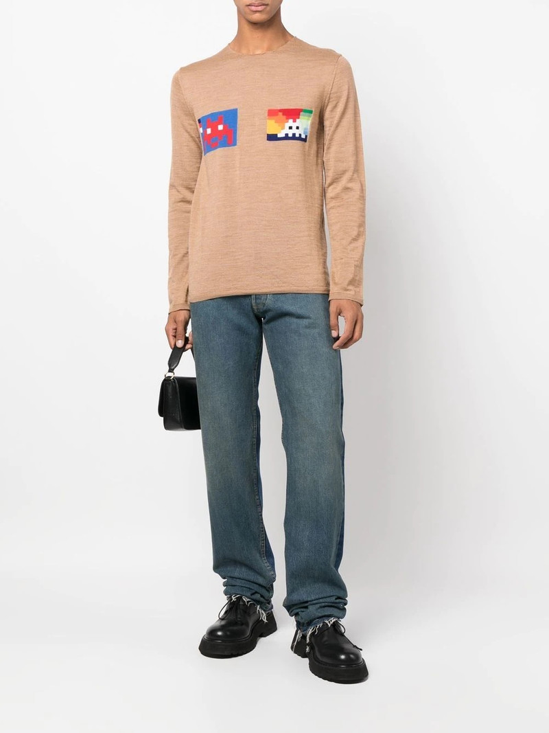 Comme des Garçons SHIRT graphic-print round-neck jumper outlook