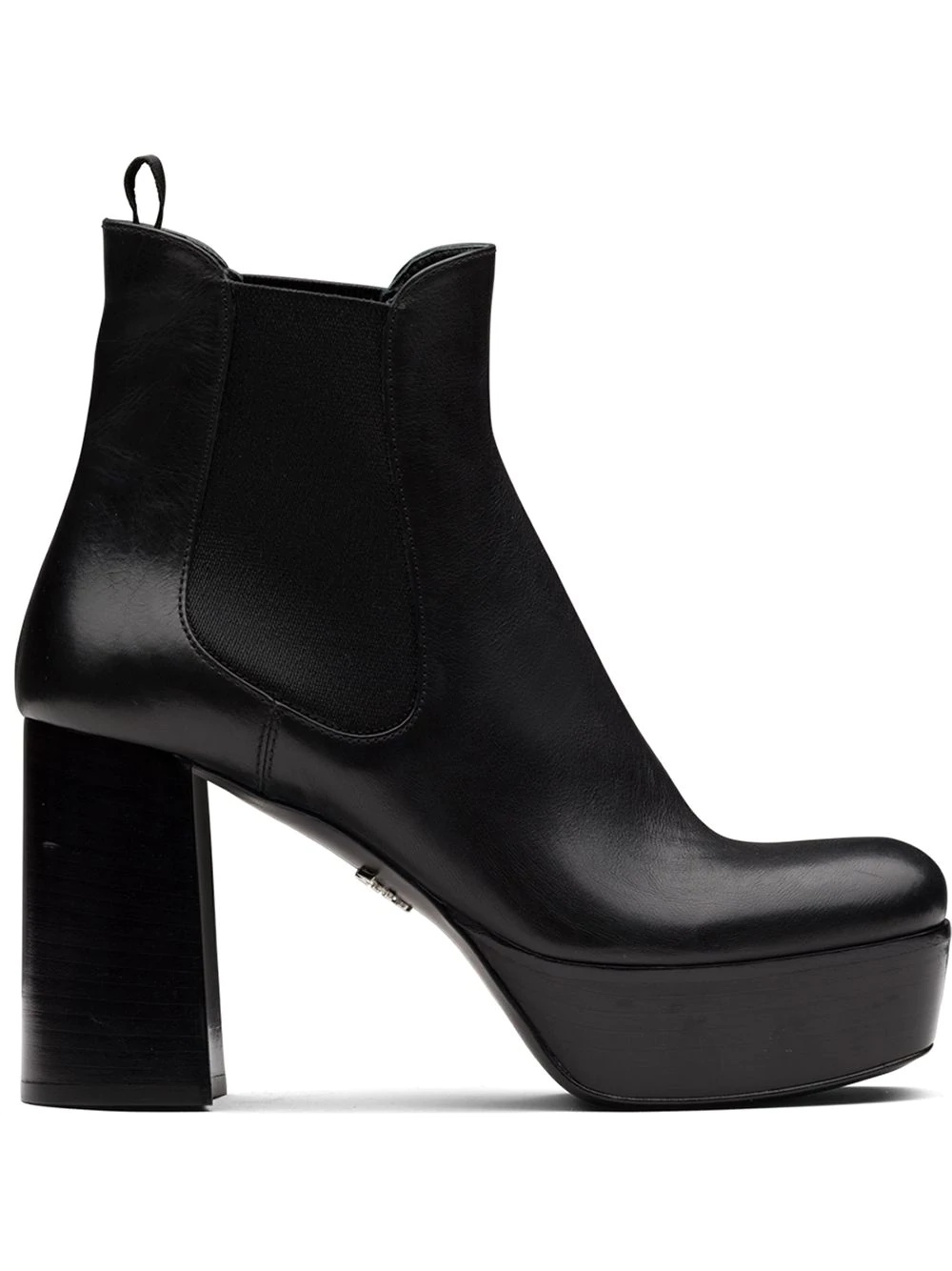 platform leather ankle boots - 1