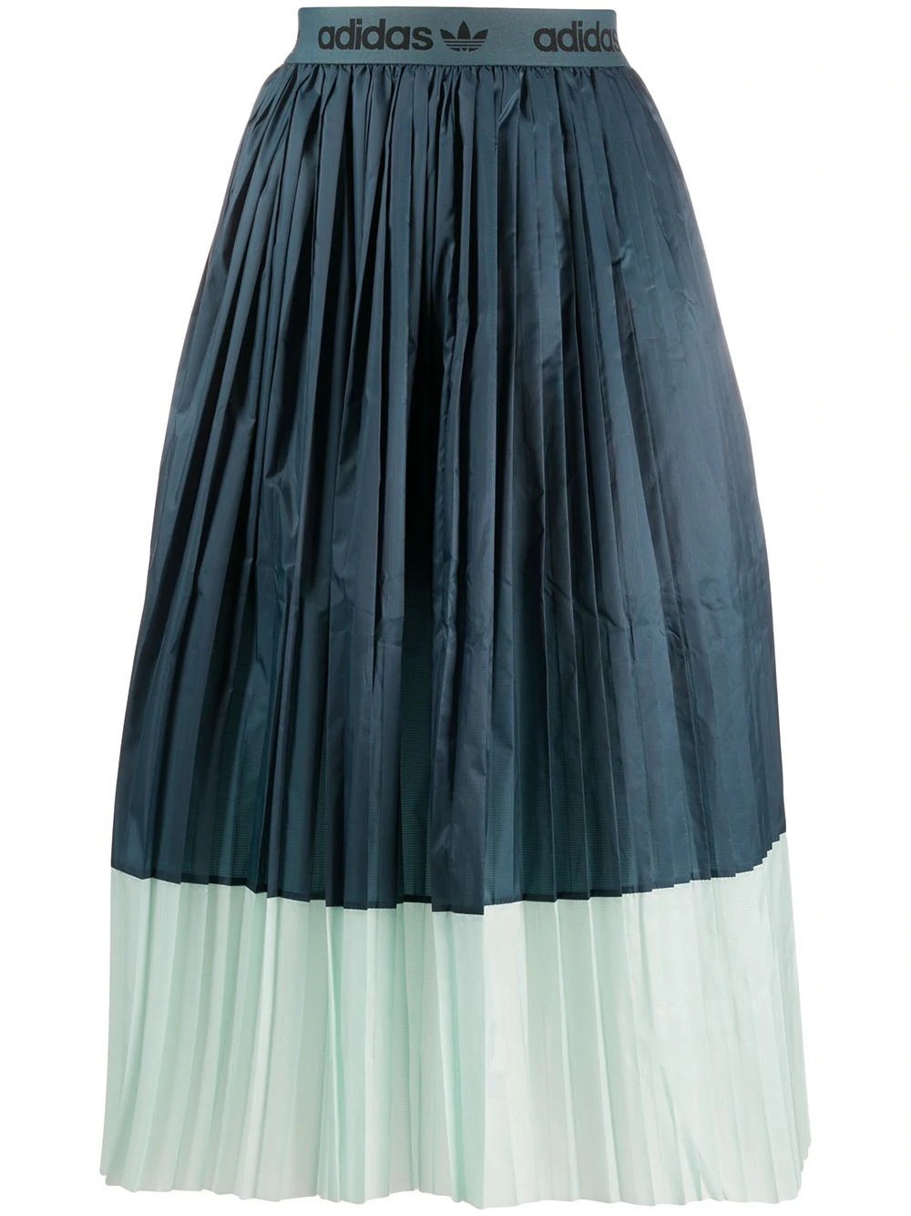 two-tone pleated skirt - 1