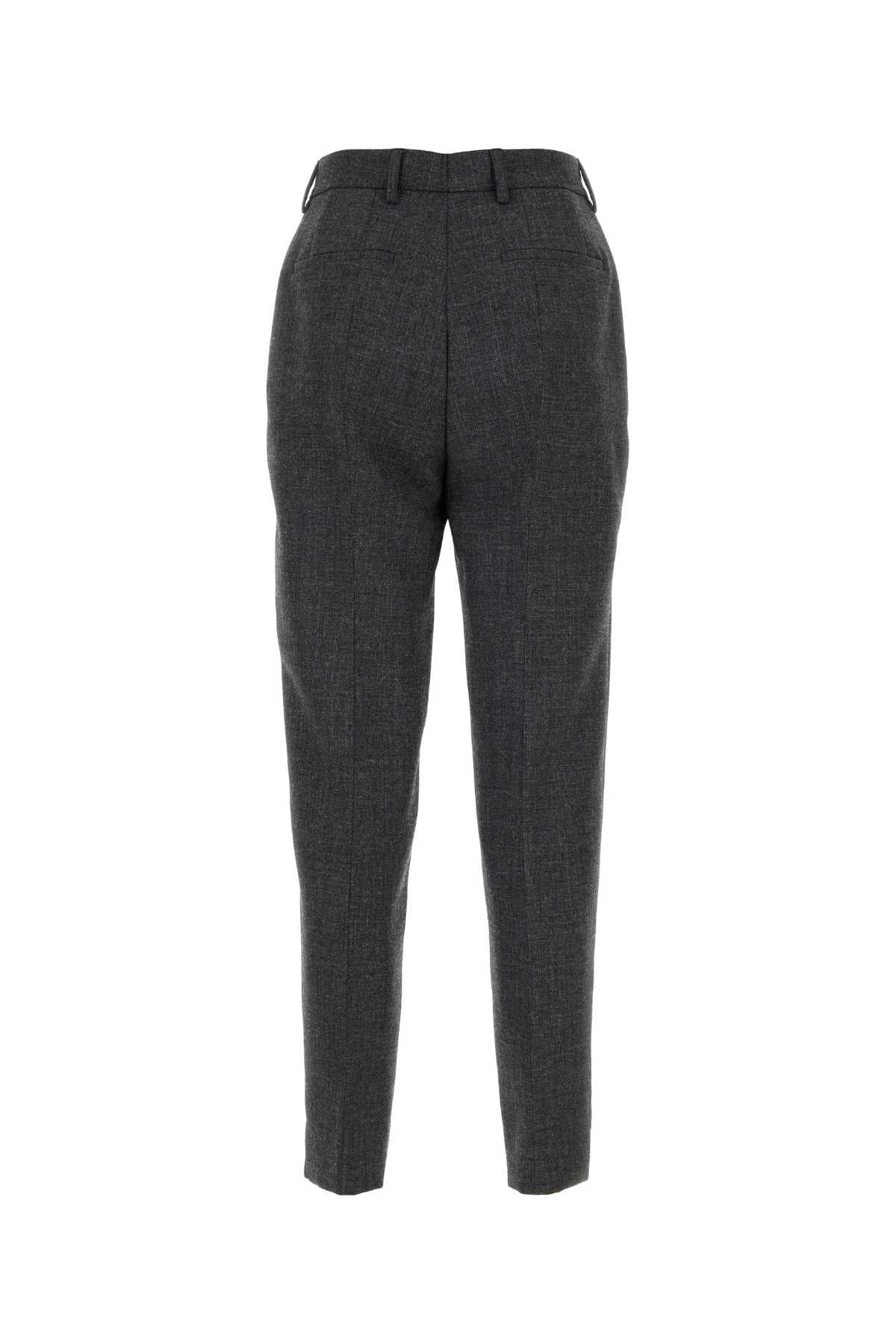 Prada Women Dark Grey Wool Pant - 2