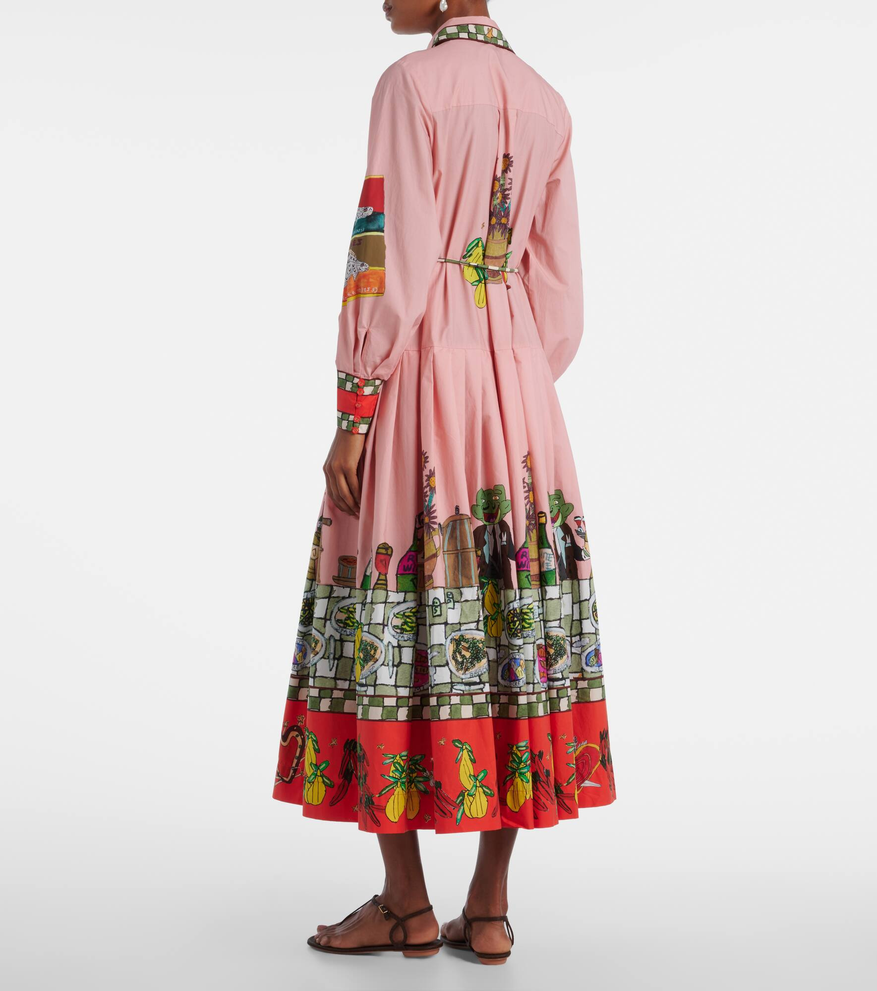 x Greg Sindel Contessa cotton poplin shirt dress - 3