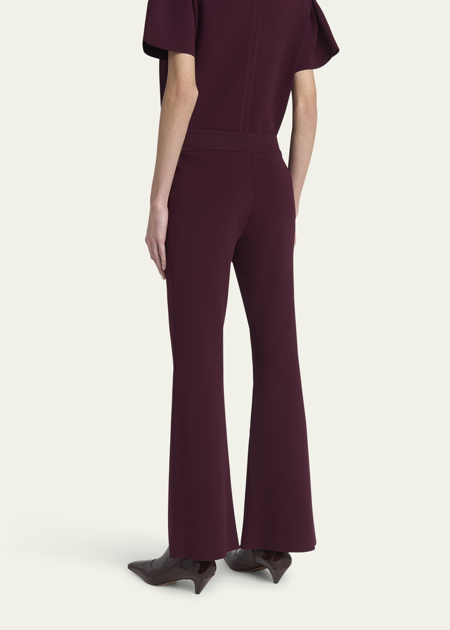 Flared Knit Trousers - 3