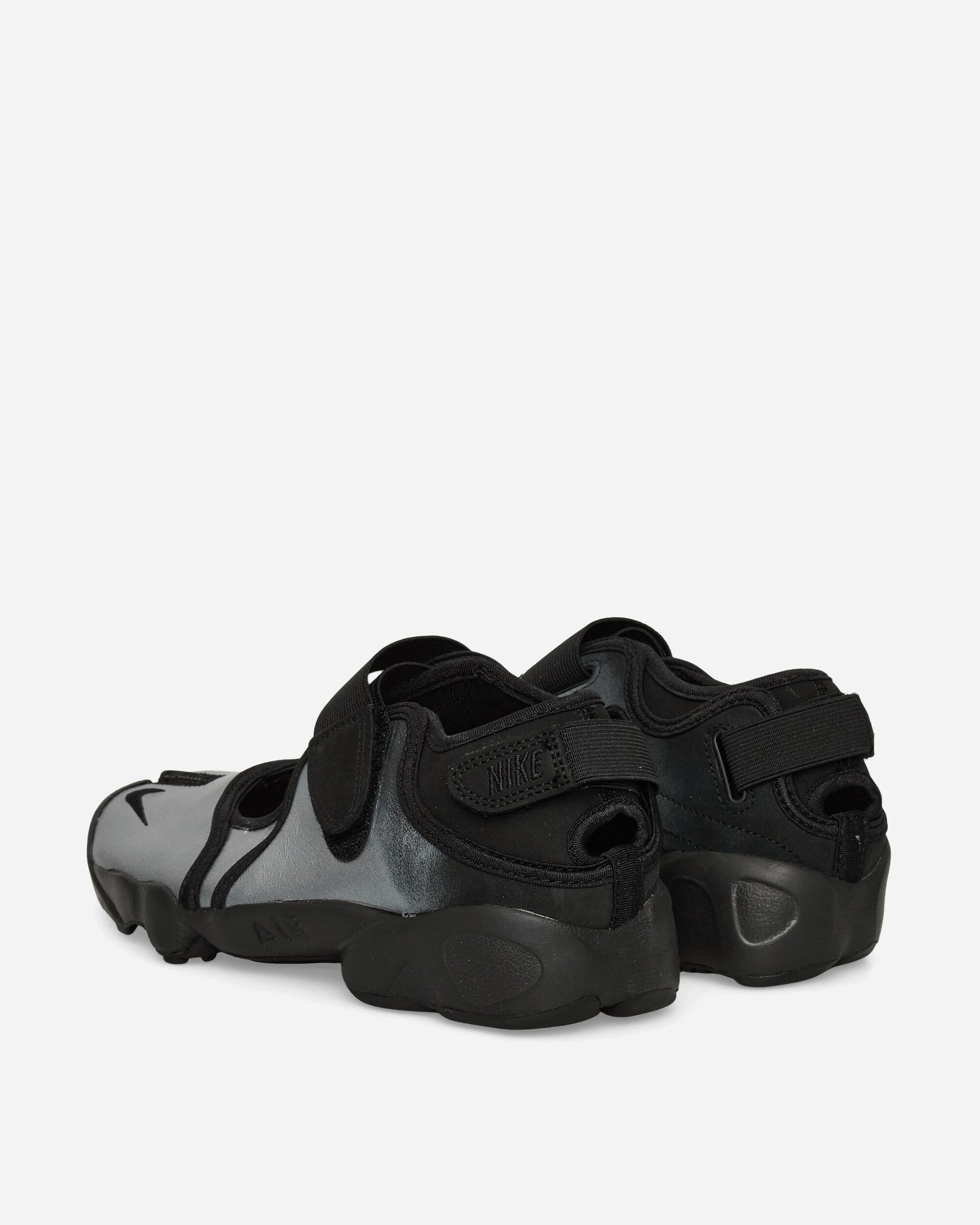 Women's Air Rift Leather Sandals Metallic Silver / Black - 4