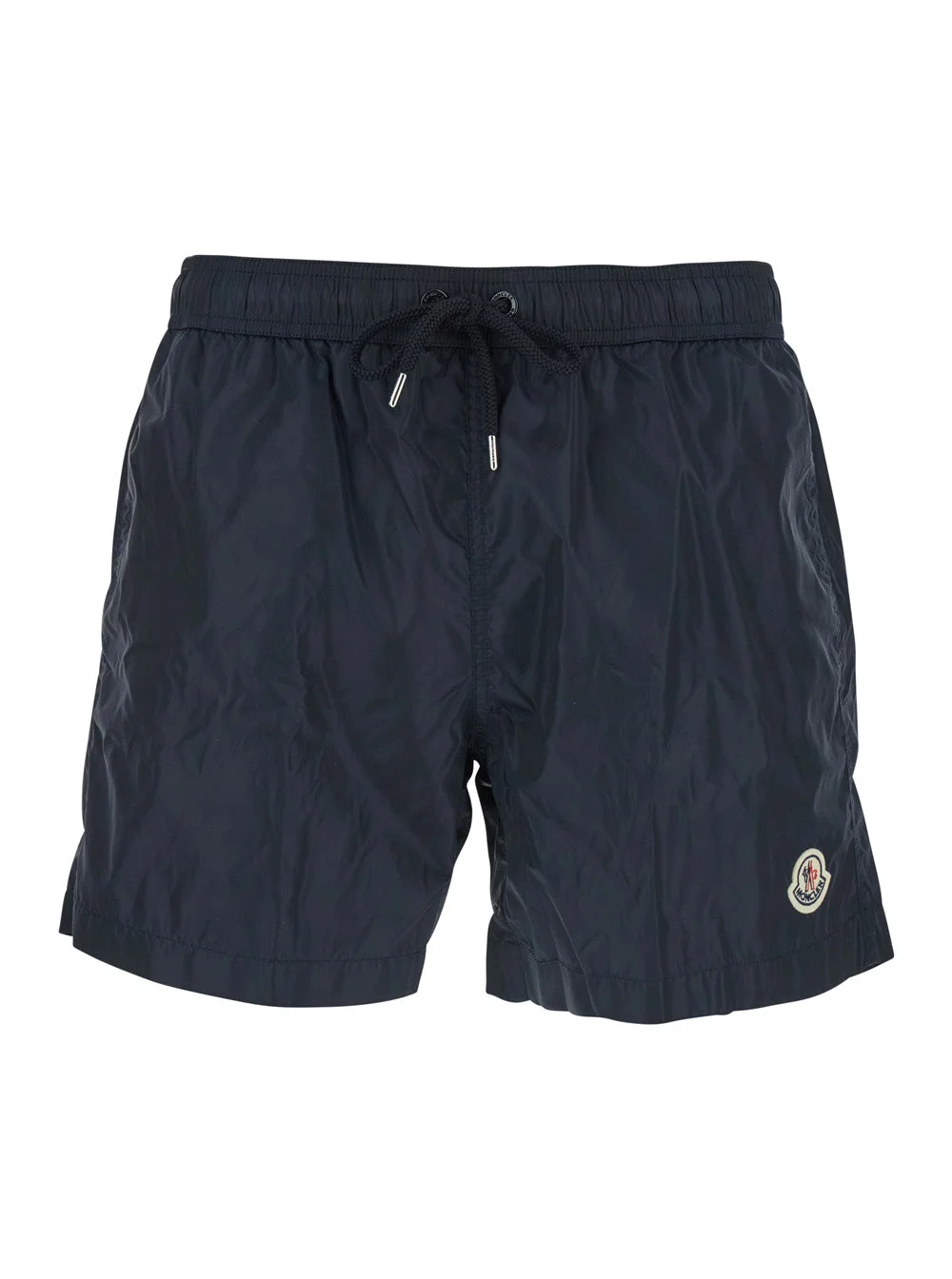 Moncler Men Blue Swimsuit With Logo Patch On The Front In Tech Fabric Man - 1