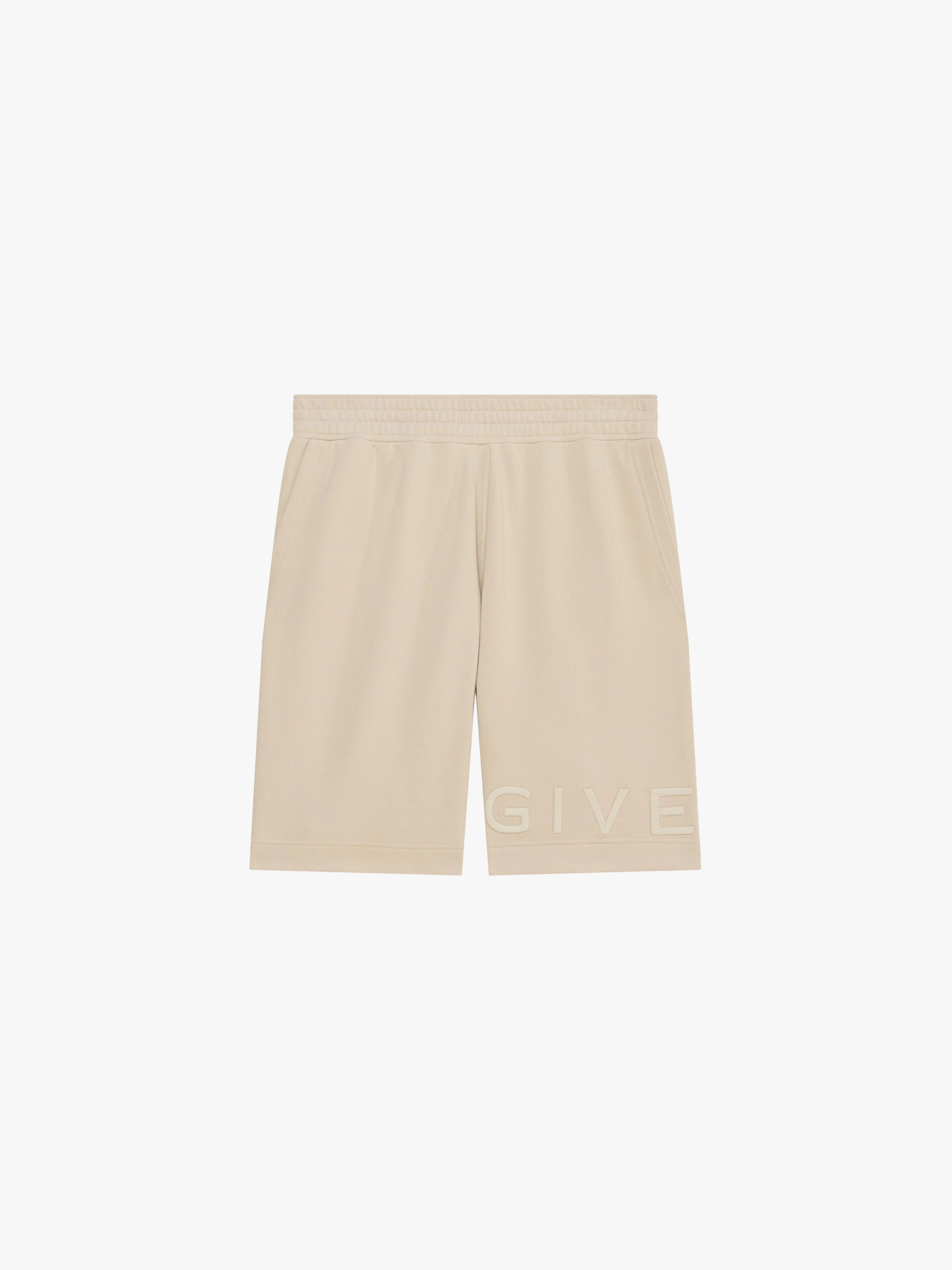 BERMUDA SHORTS IN EMBROIDERED FLEECE - 1