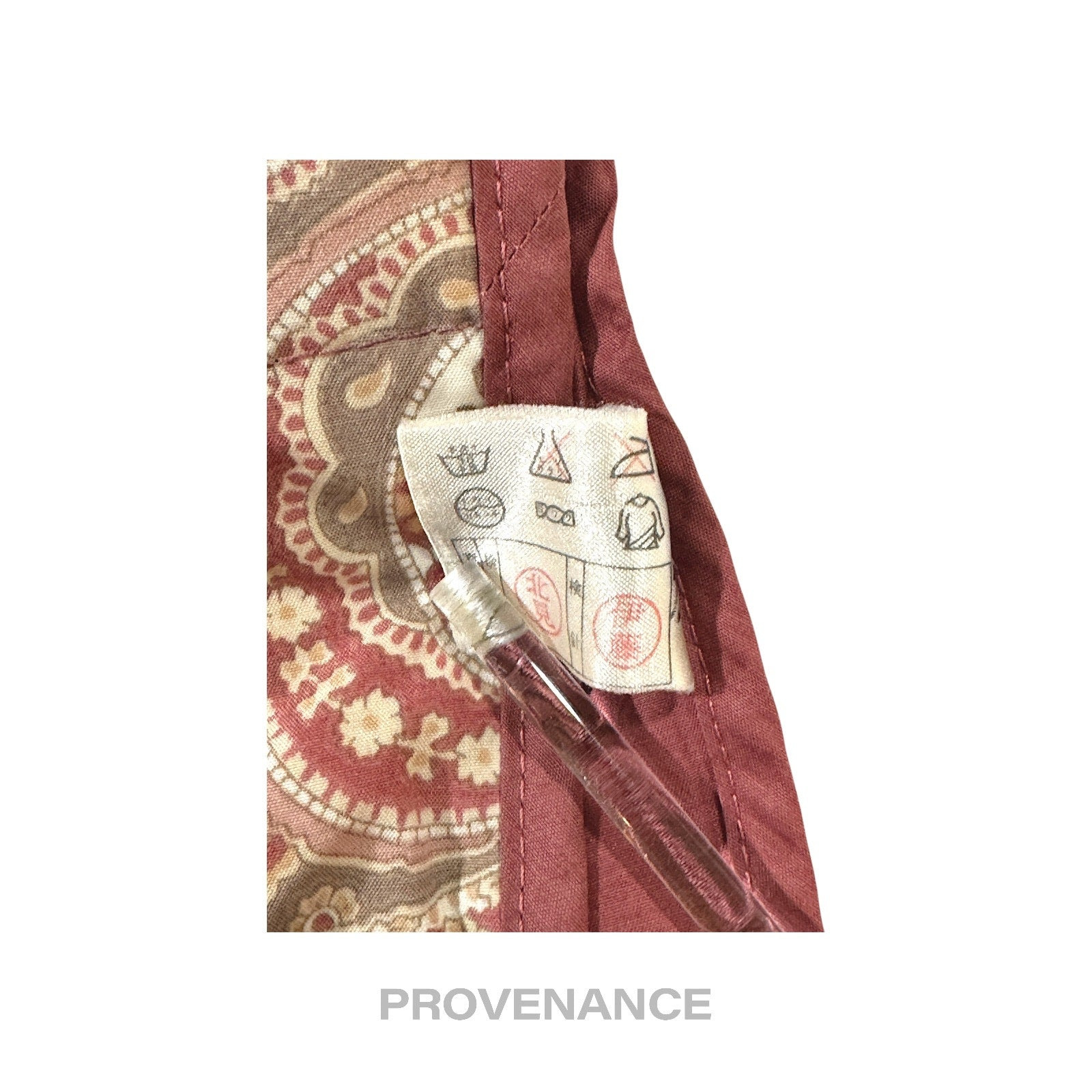 Celine Logo Padded Down Vest - Red Paisley - 8