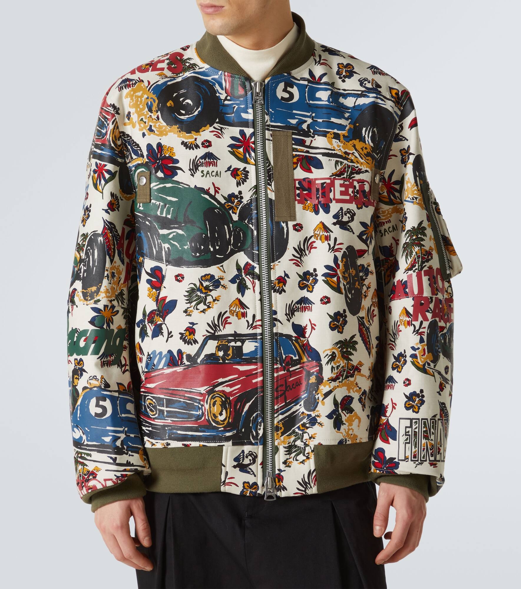 Printed cotton bomber jacket - 3