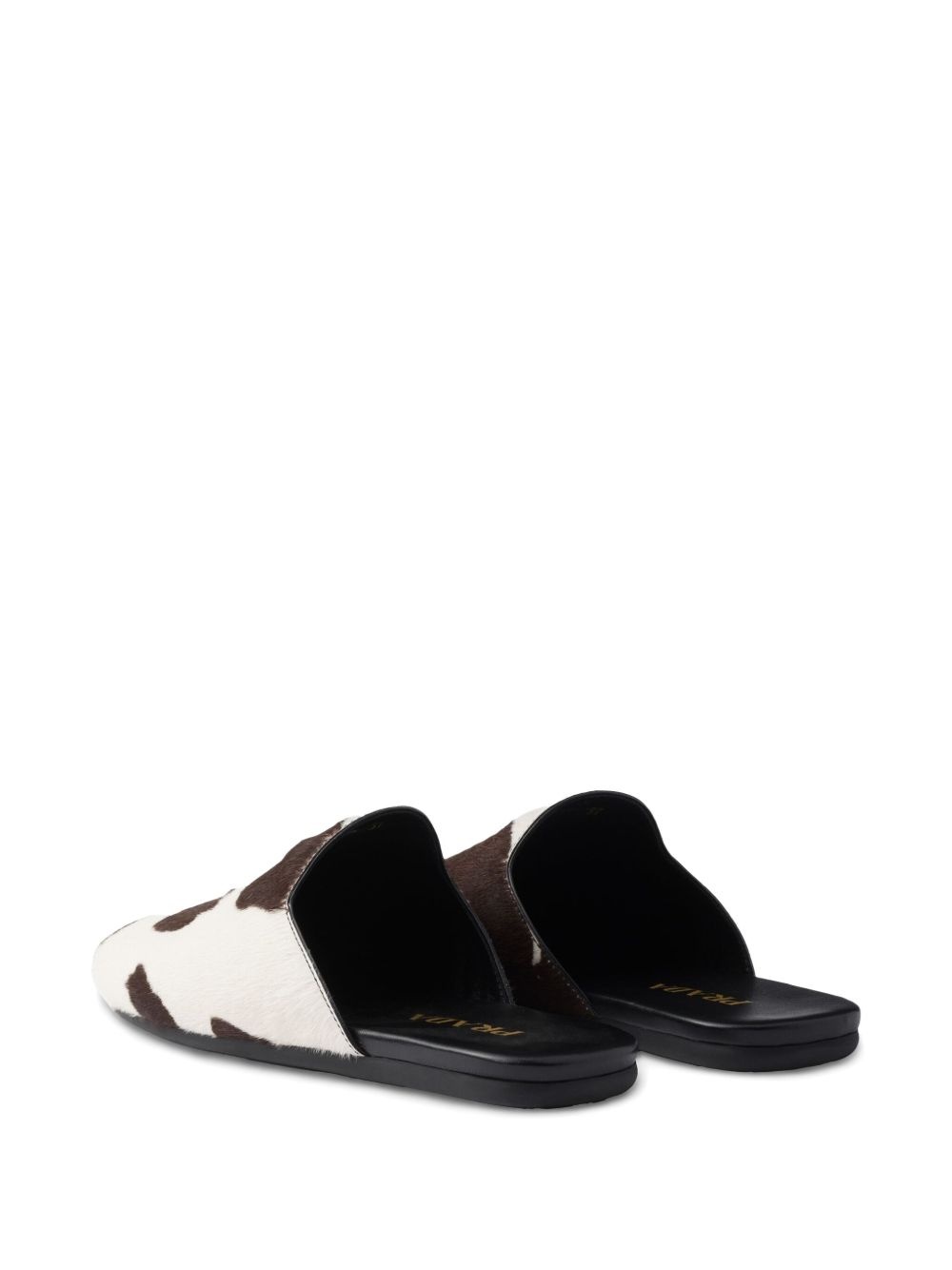 cow-print slip-on mules - 3