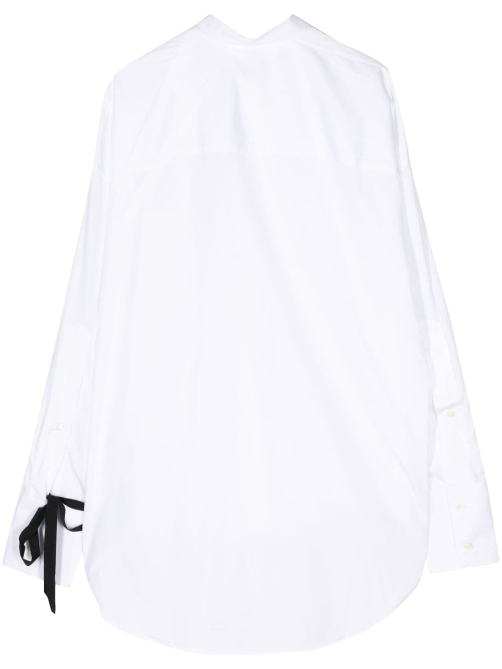 draped cotton shirt - 2