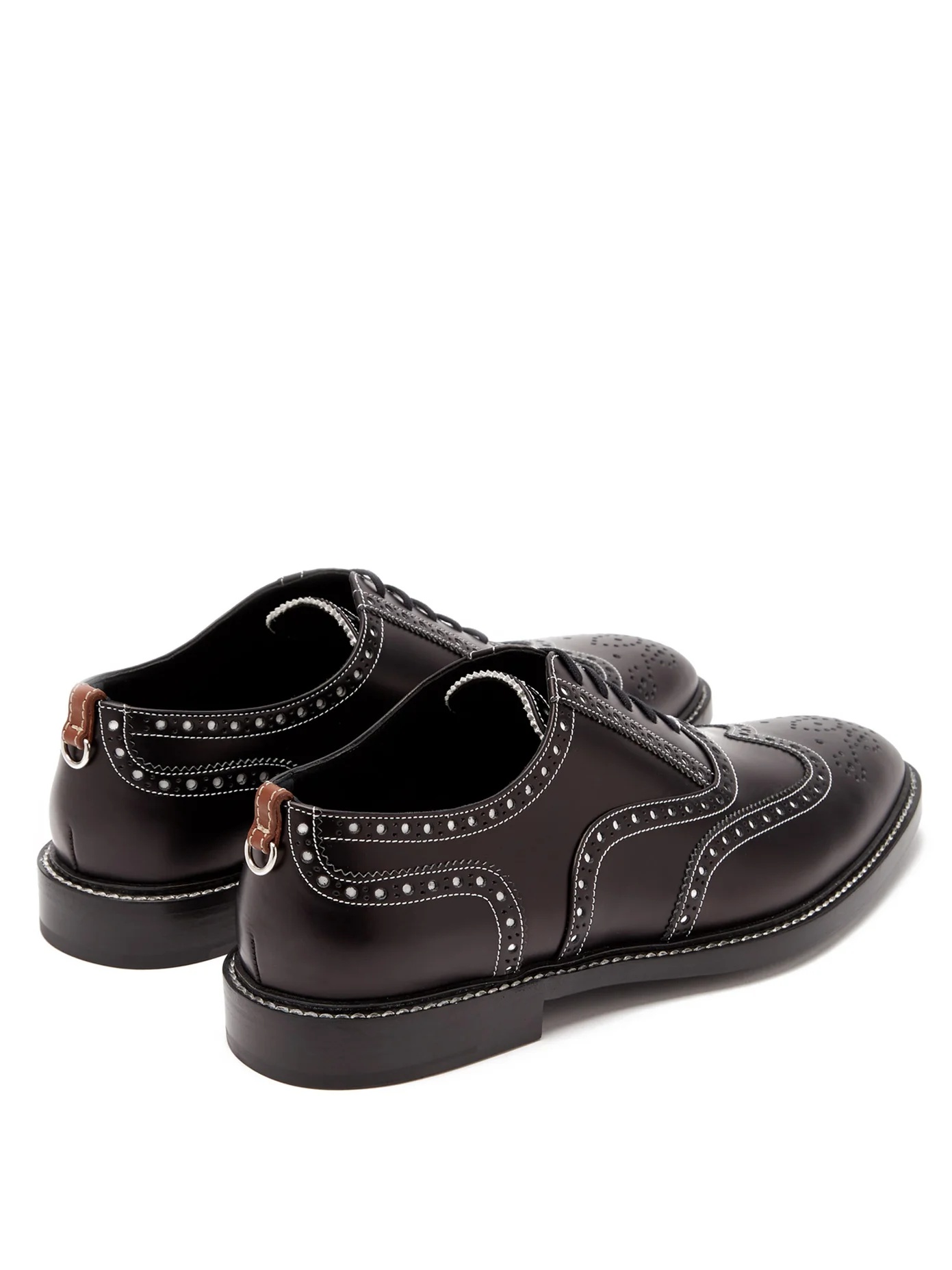 Lennard perforated leather brogues - 4